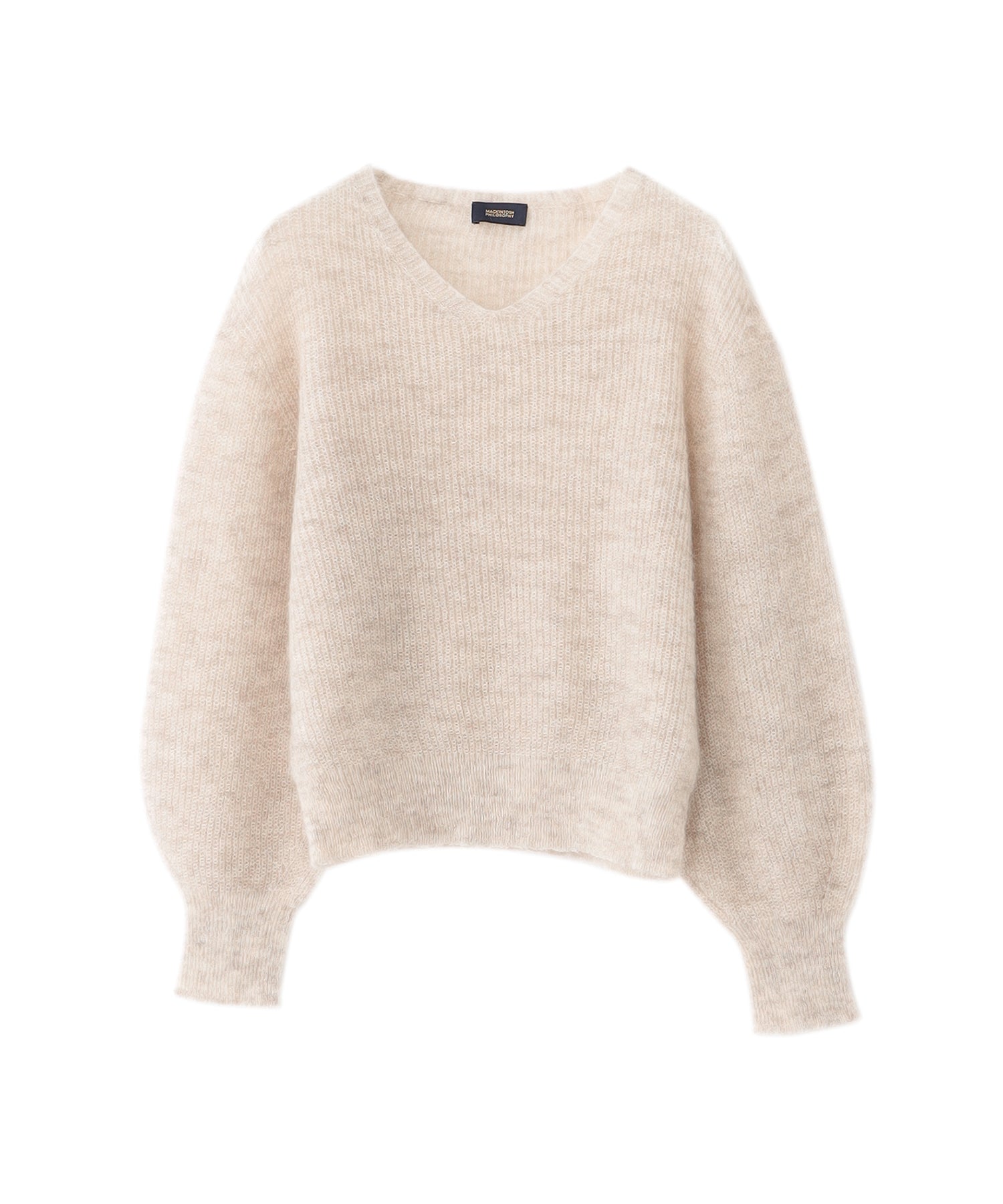 WEB&一部店舗限定】モヘヤミックスVネックニット(トップス