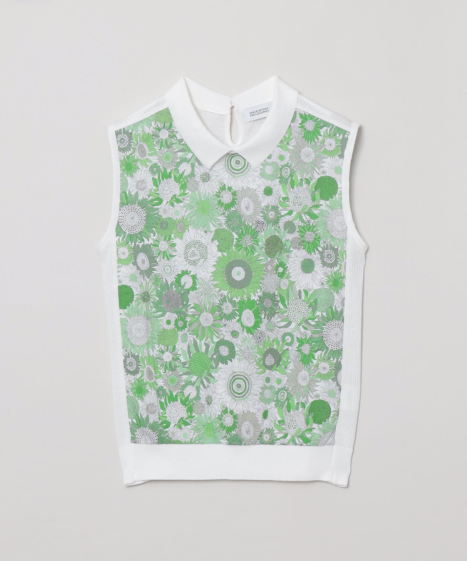 リバティコンビノースリーブポロニット(トップス)｜MACKINTOSH