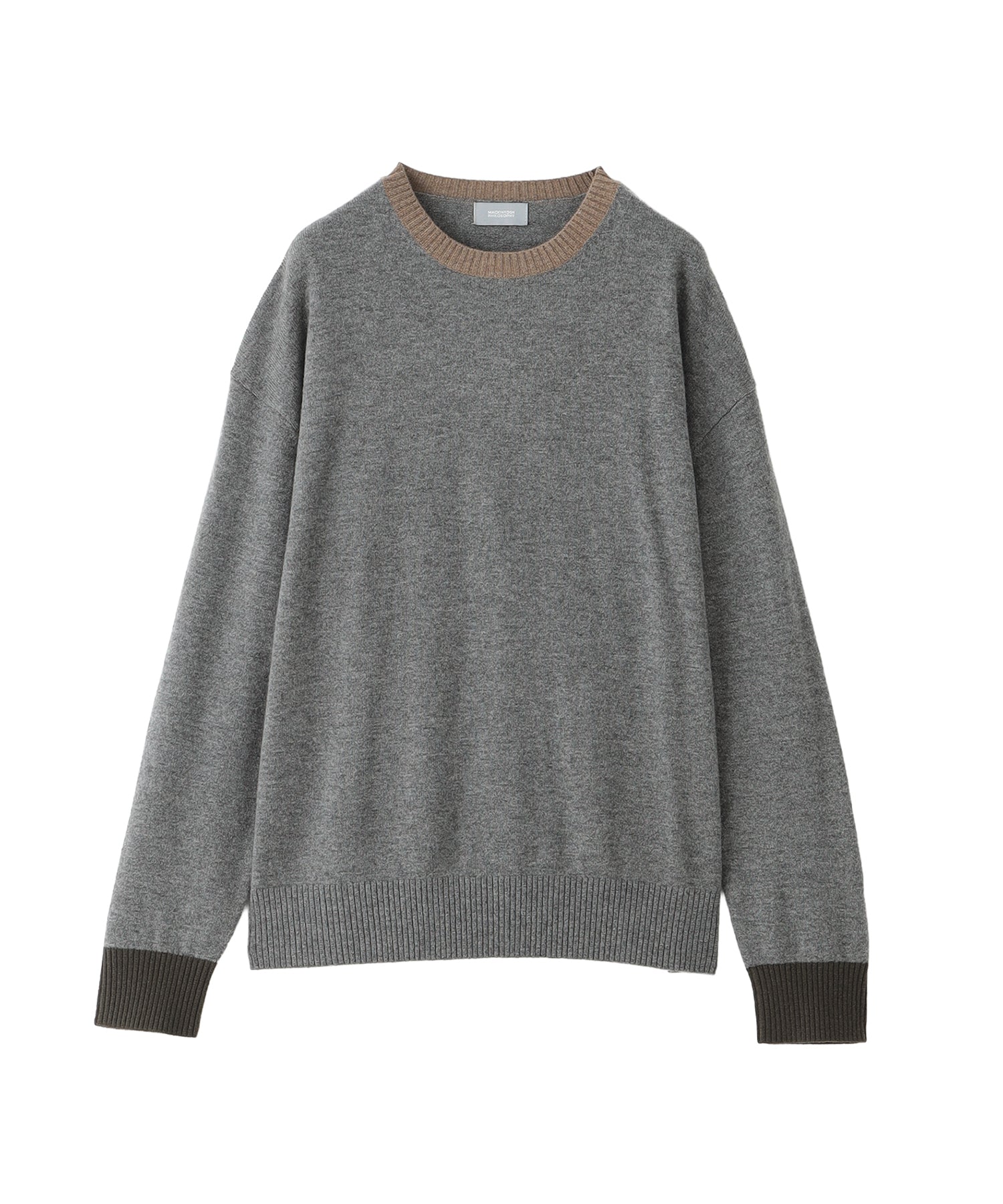 GREY LABEL ウールカシミヤバイカラーニット(トップス)｜MACKINTOSH