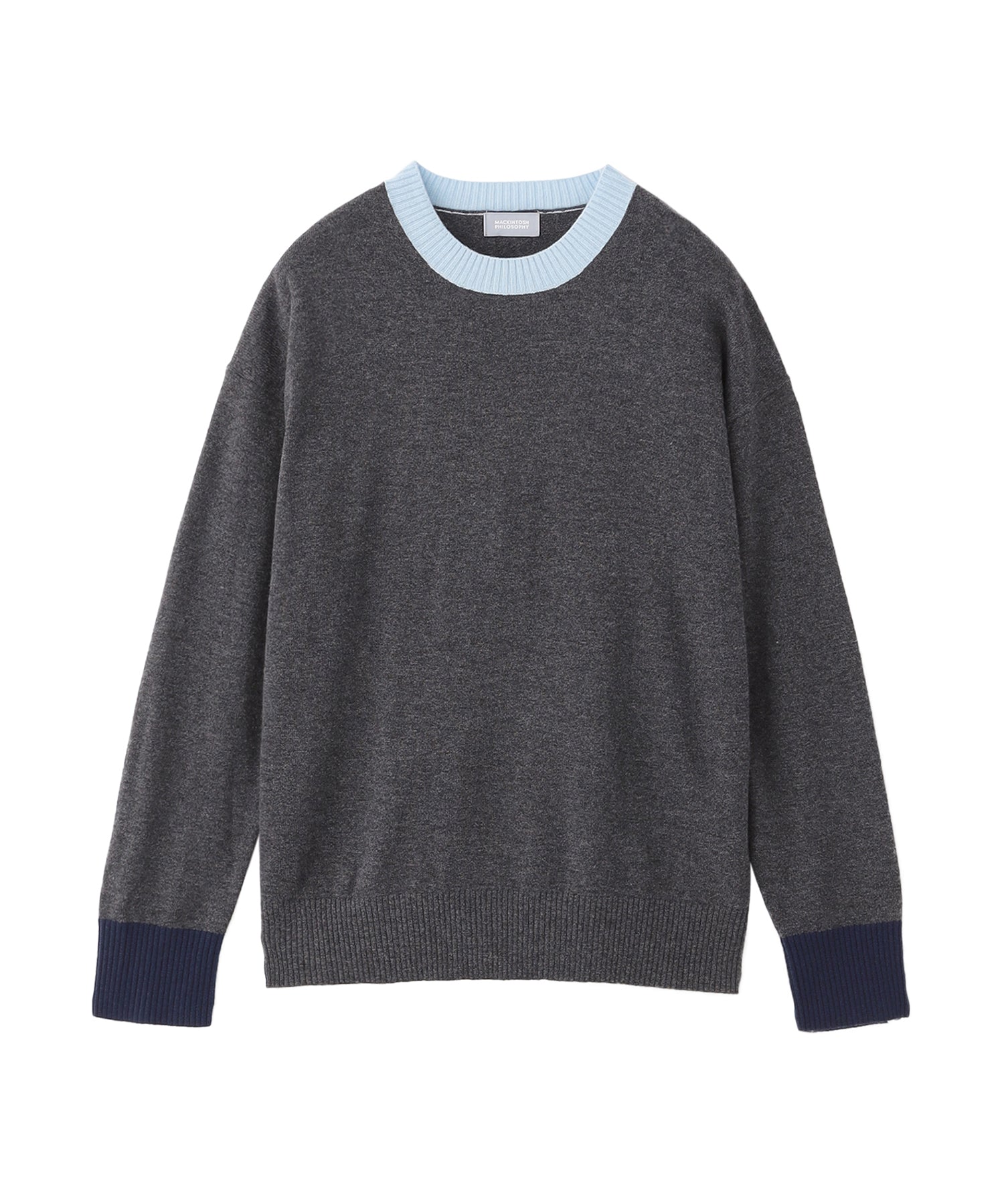 GREY LABEL ウールカシミヤバイカラーニット(トップス)｜MACKINTOSH