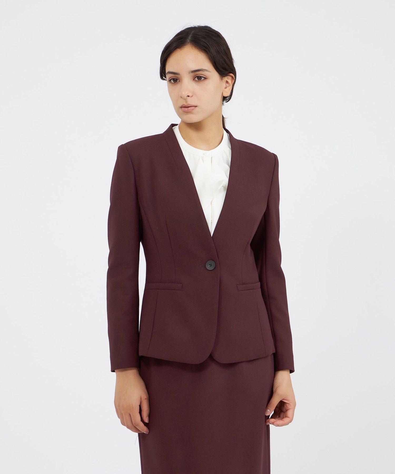 【銀座マギー】 スタンドカラー4つボタン アンゴラ＆ウールジャケット✨サイズ40 ラムレザーブルゾン – 銀座マギー公式通販サイト