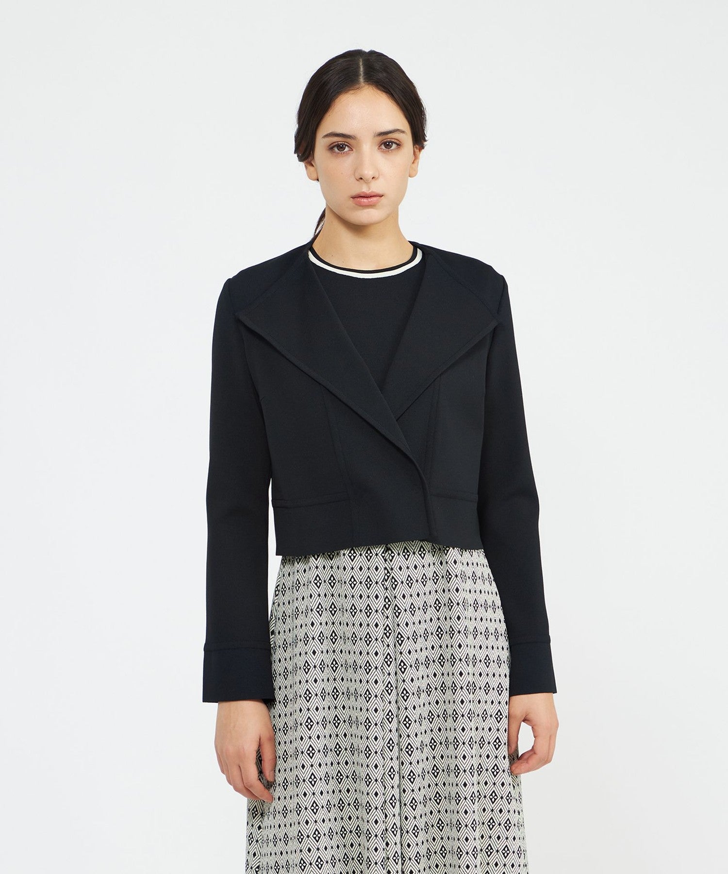 アセテートナイロンジャカード ニットジャケット(ジャケット)｜EPOCA