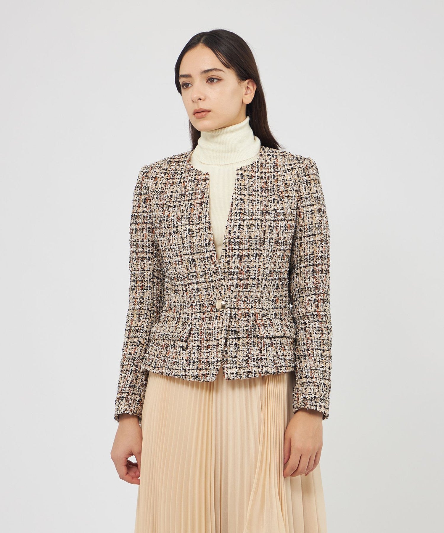 ファンシーツィード ノーカラージャケット(ジャケット)｜EPOCA(エポカ