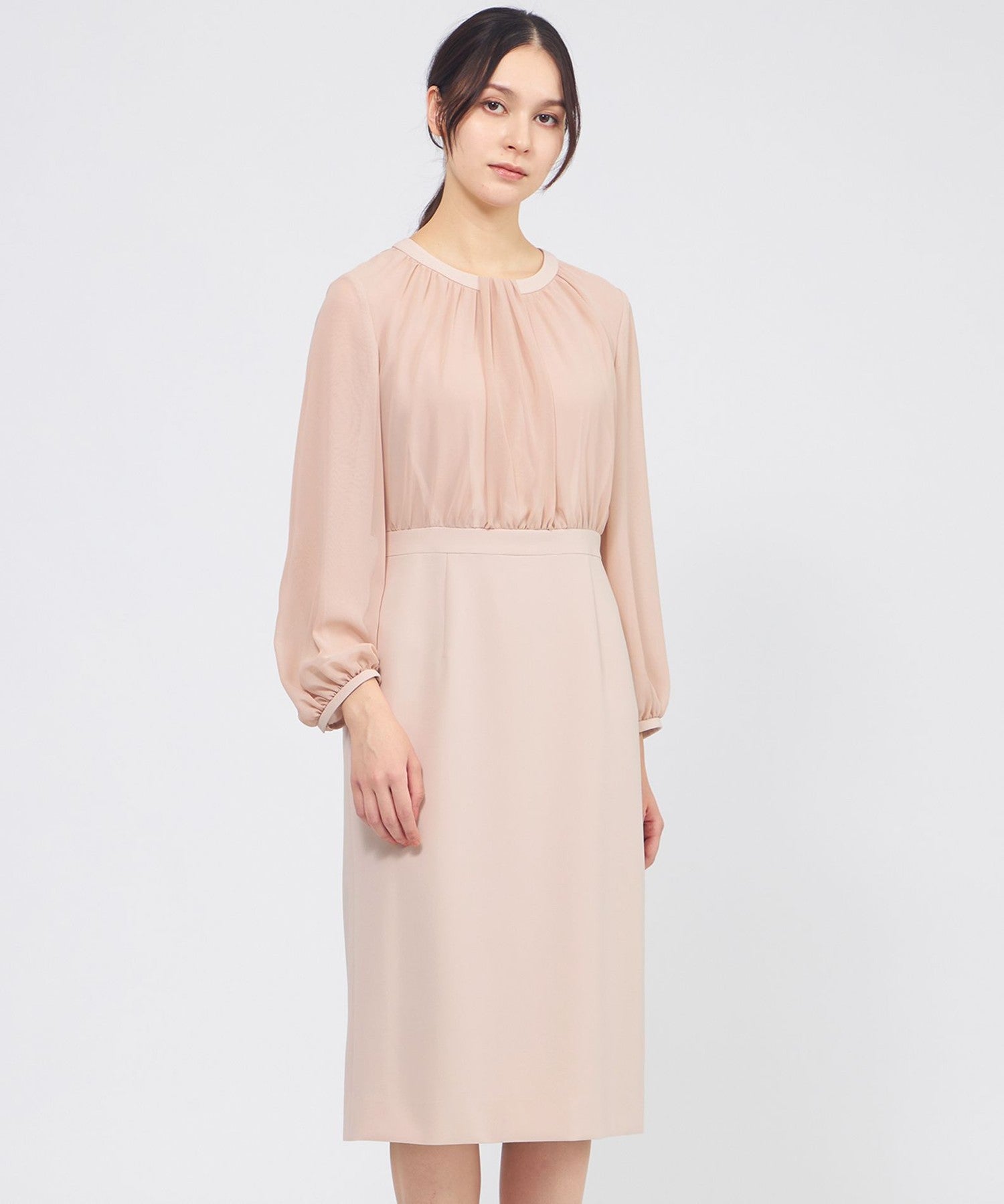 コンパクトダブルクロス シフォンコンビドレス(ワンピース)｜EPOCA