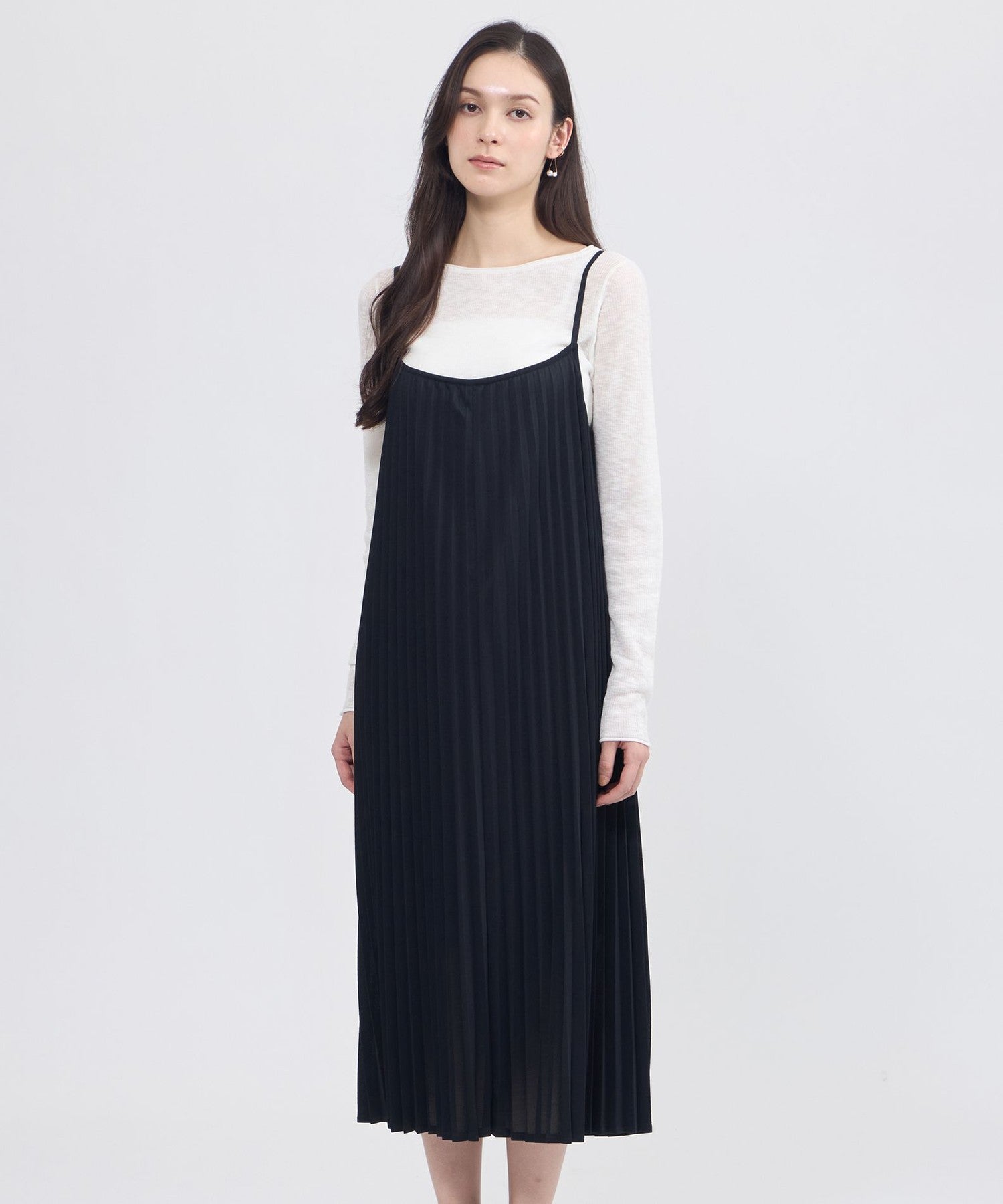 La maglia】 プリーツニット キャミソールドレス(ワンピース)｜EPOCA