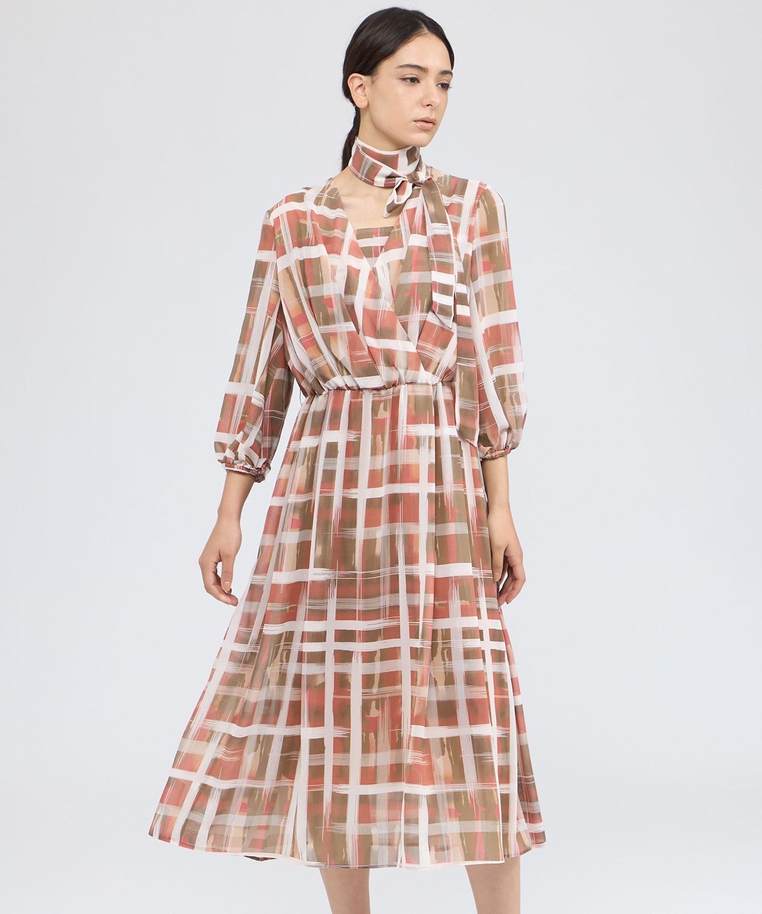 ジオメトリックプリント カシュクールワンピース(ワンピース)｜EPOCA