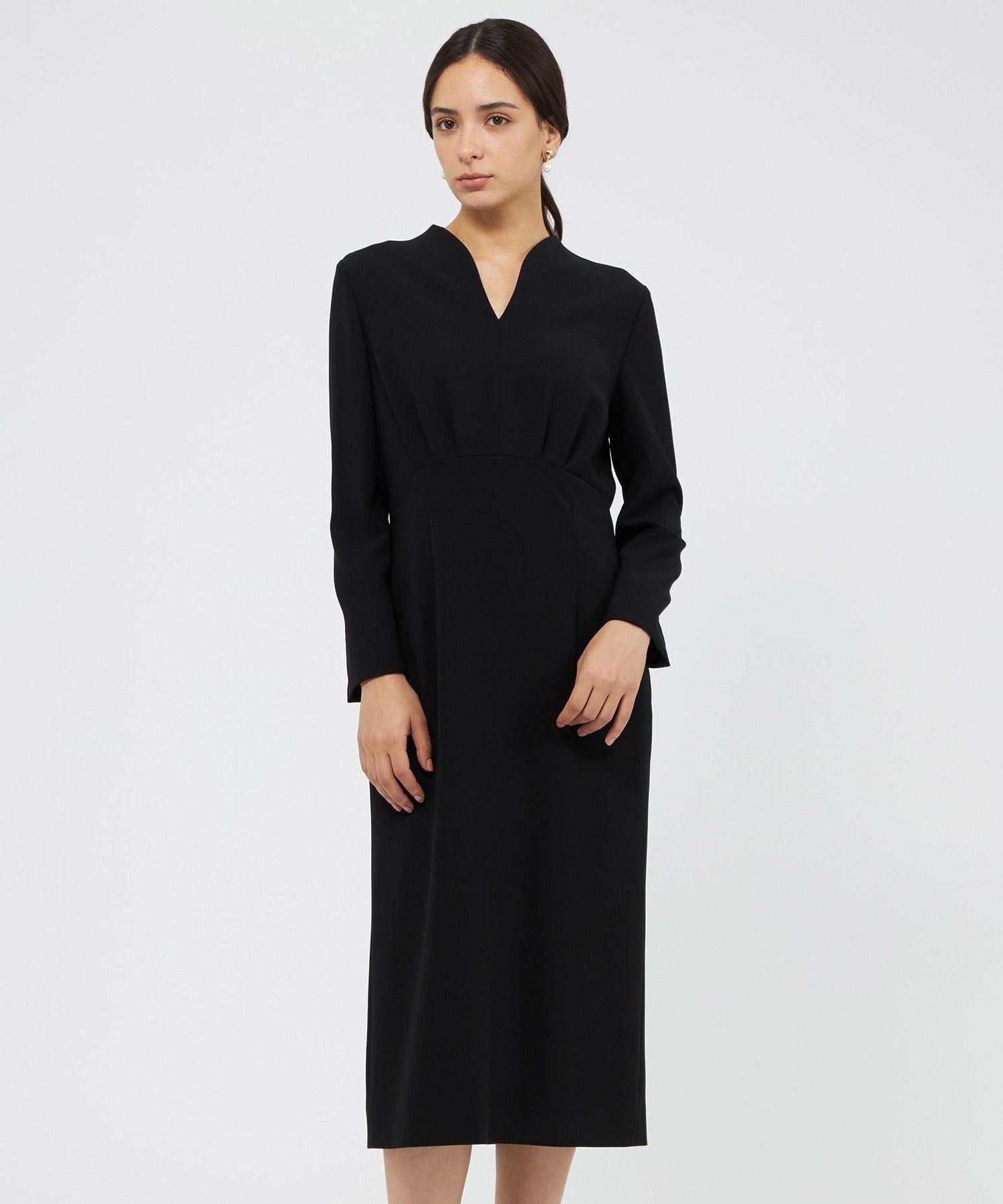 コンパクトダブルクロス Vネックワンピース(ワンピース)｜EPOCA(エポカ