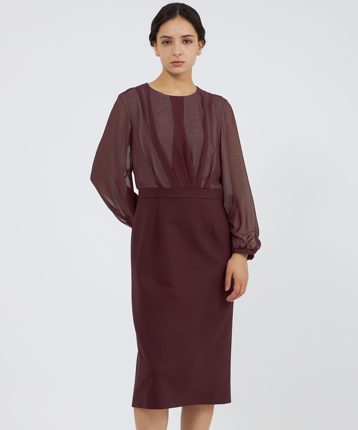 ドレス　ボネ　海音様 TADASHI SHOJI】ボートネックドレス《WEB＆EPOCA THE SHOP店舗限定