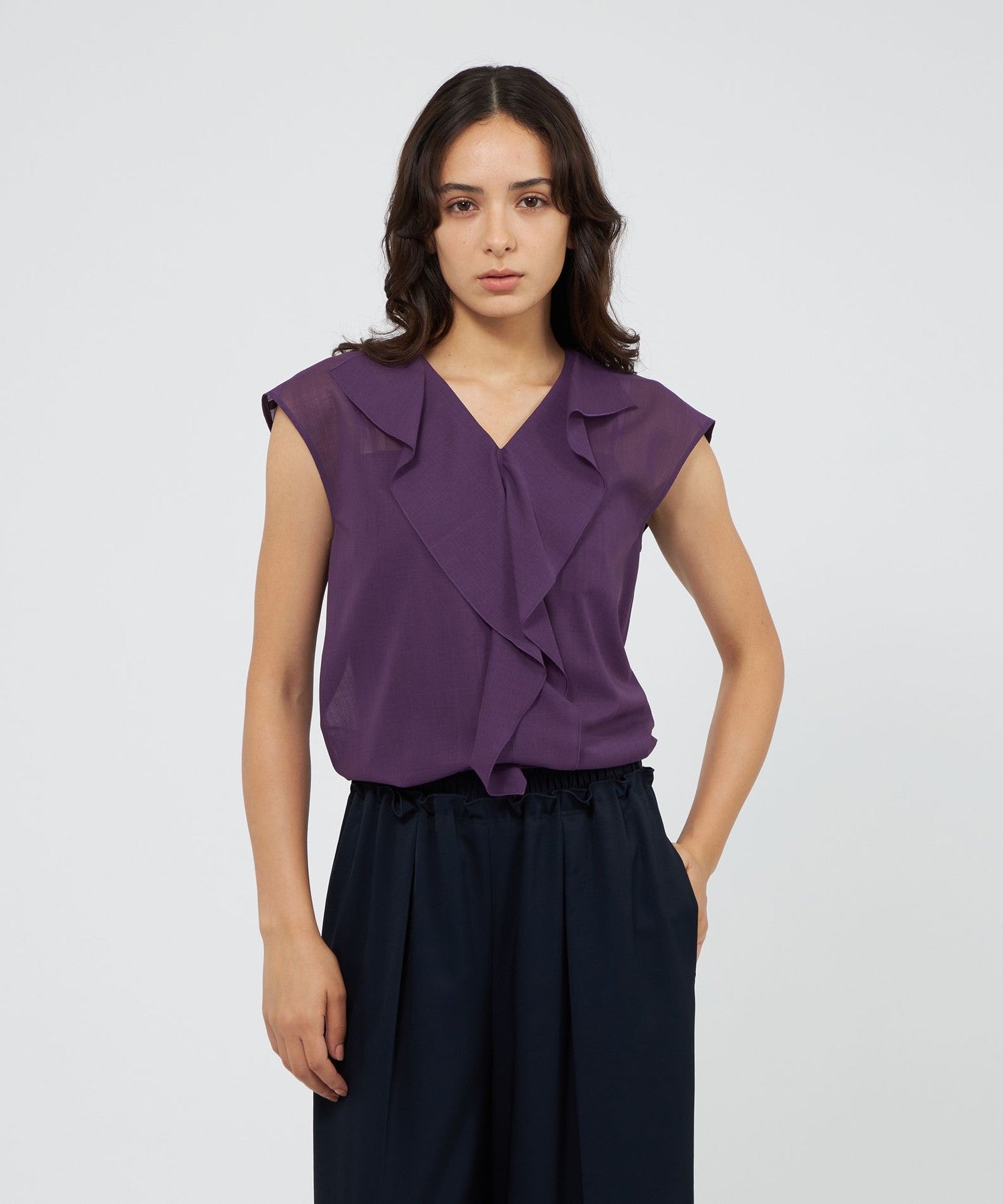 エポポカ ブラウスのみ ウールボイル フリルブラウス(トップス)｜EPOCA(エポカ)のファッション