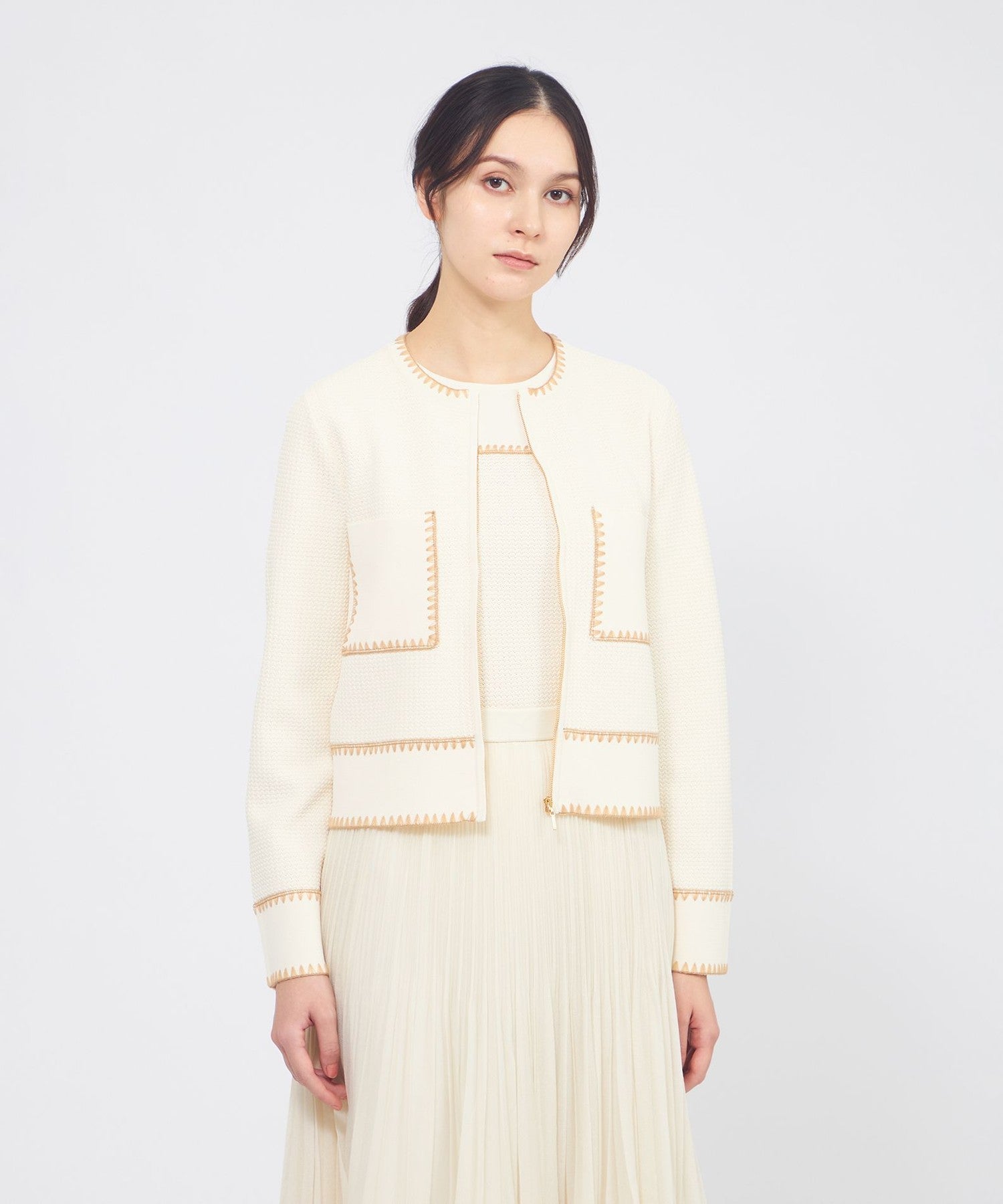 MISS SIXTY 刺繍ジップアップニットジャケット MISS SIXTY 刺繍ジップアップニットジャケット