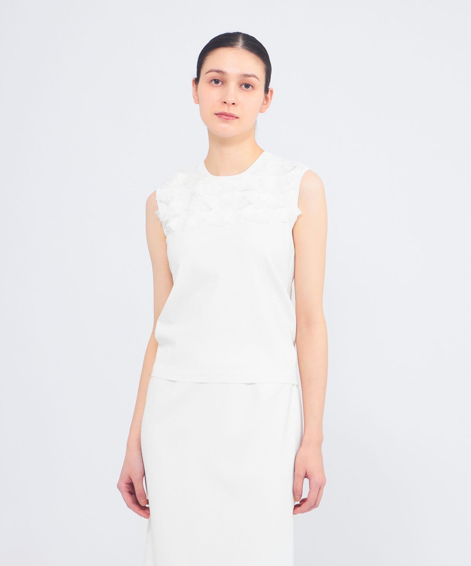 EPOCAエポカ　エコテックスニット　シャツコンビニット40 EPOCAエポカ エコテックスニット シャツコンビニット40 シルクシフォン