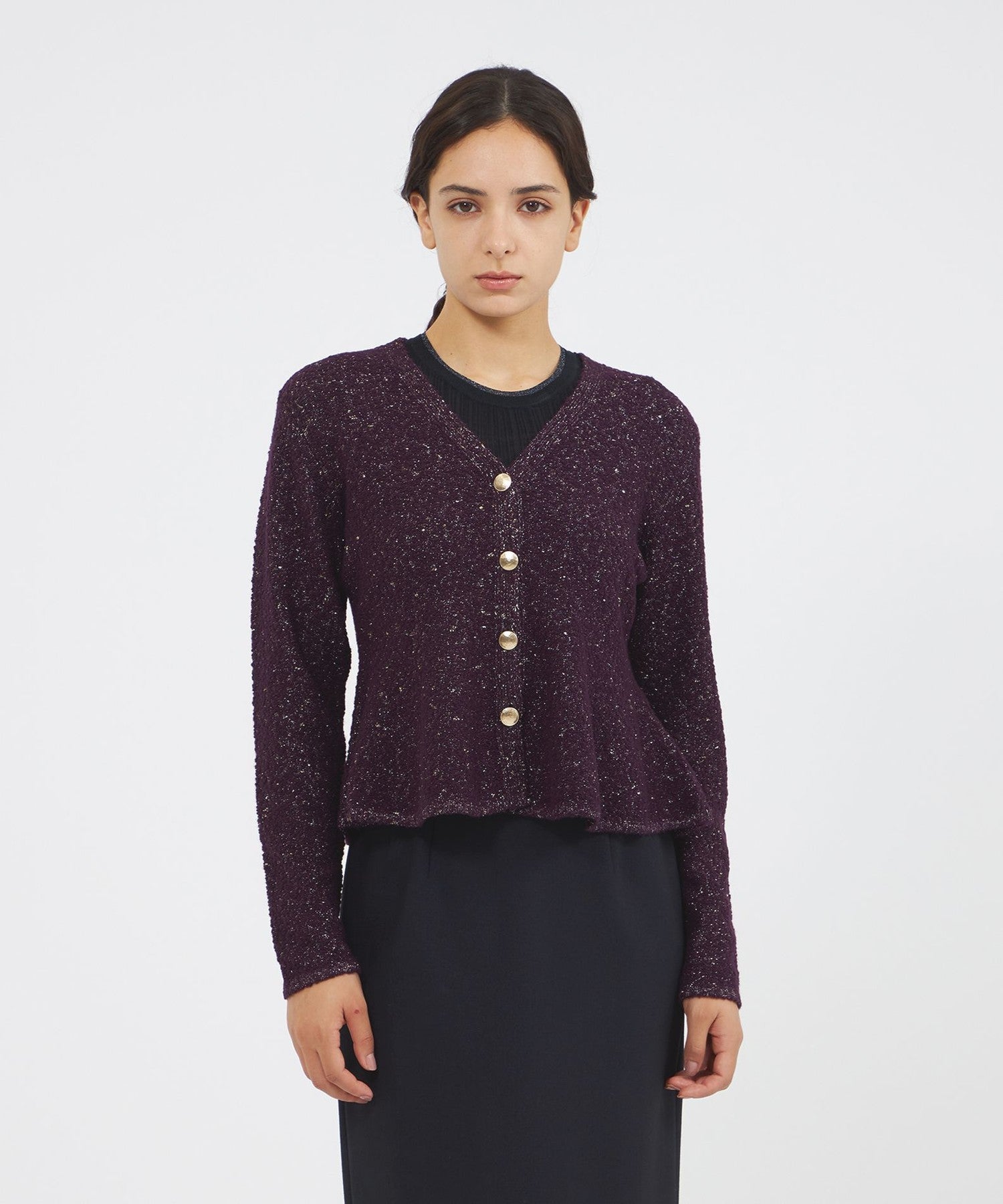 ラメノットヤーン ニットカーディガン(トップス)｜EPOCA(エポカ)の