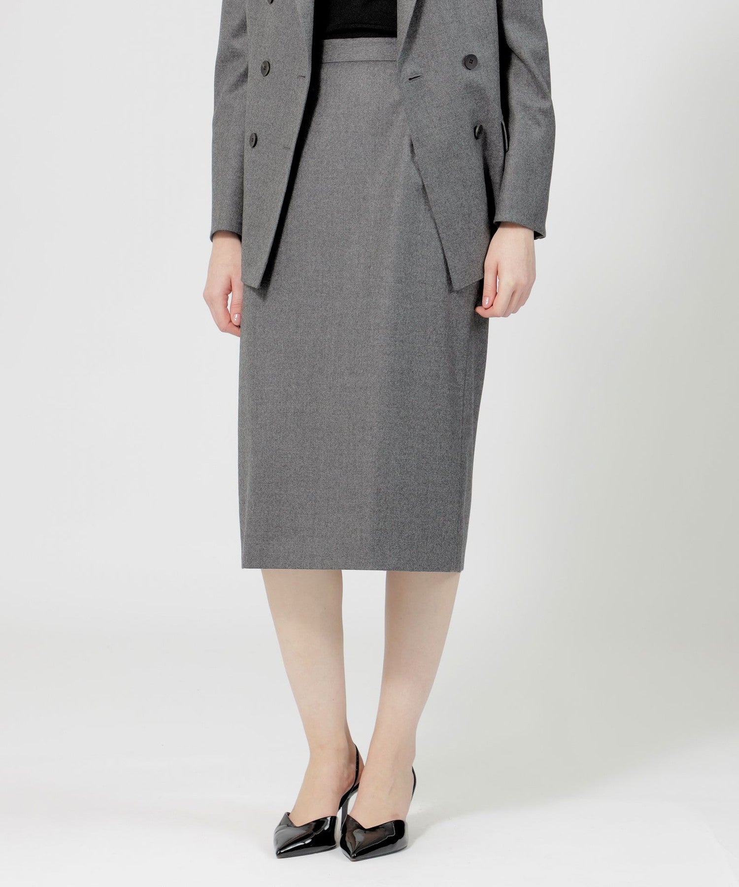 ストレッチウールフラノ タイトスカート(スカート)｜EPOCA