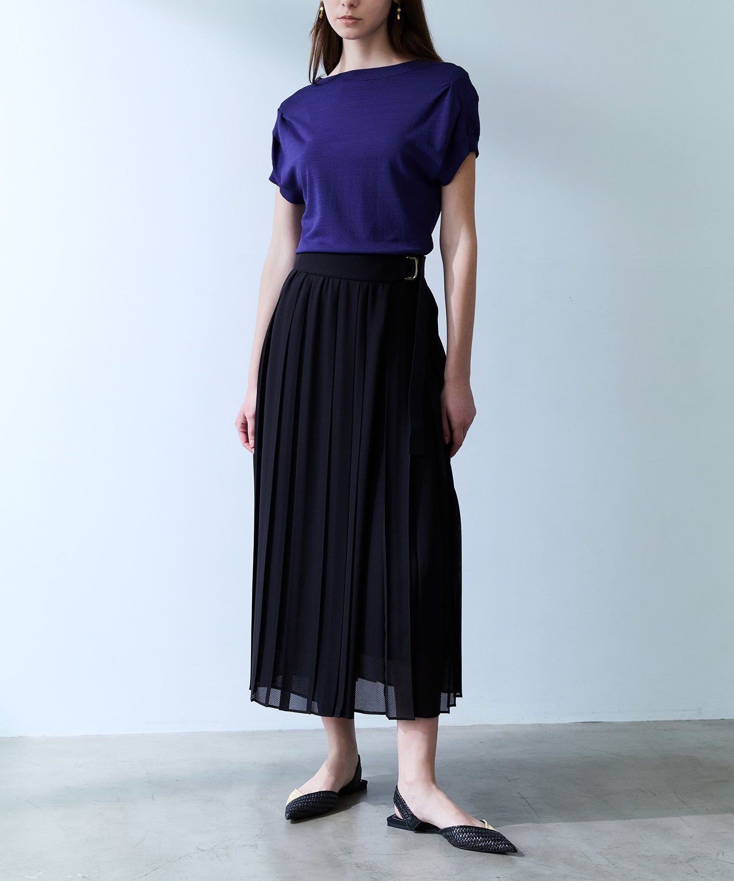 カラミメッシュ プリーツラップスカート(スカート)｜EPOCA(エポカ)の