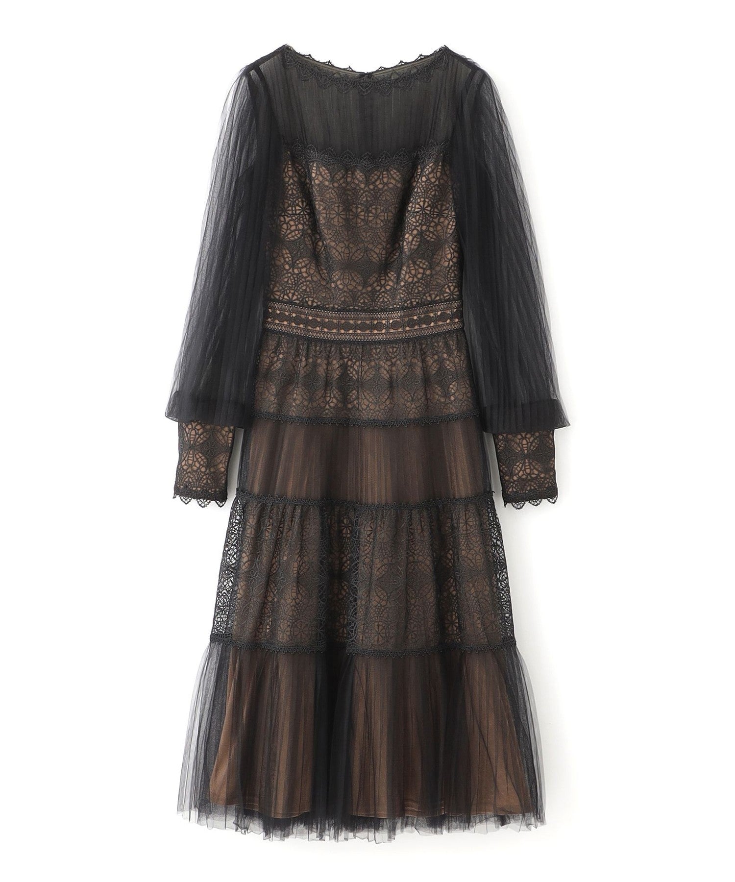 TADASHI SHOJI】チュールロングスリーブドレス《WEB＆EPOCA THE SHOP