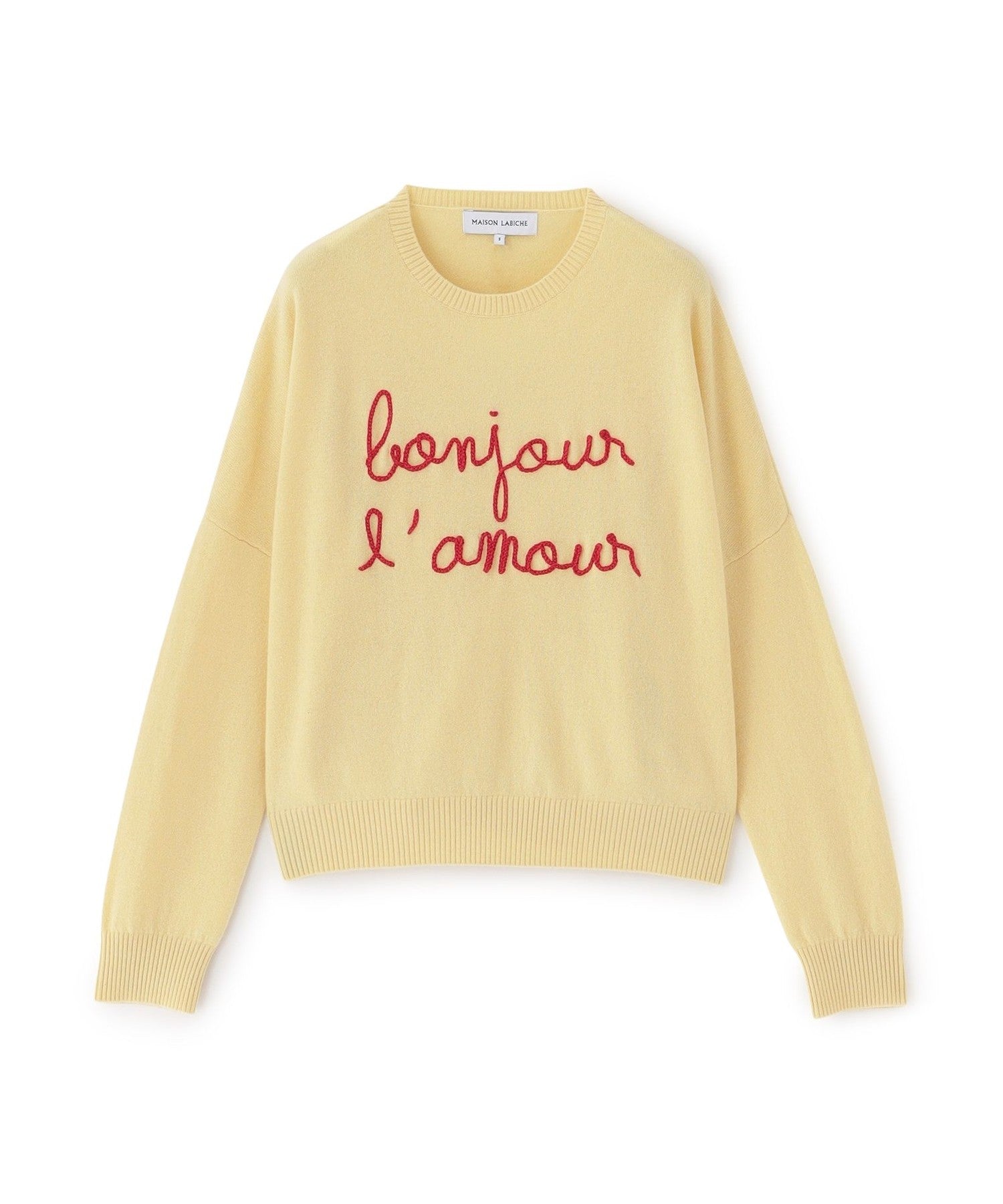 MAISON LABICHE】イエローブラックニットプルオーバー《WEB＆EPOCA THE