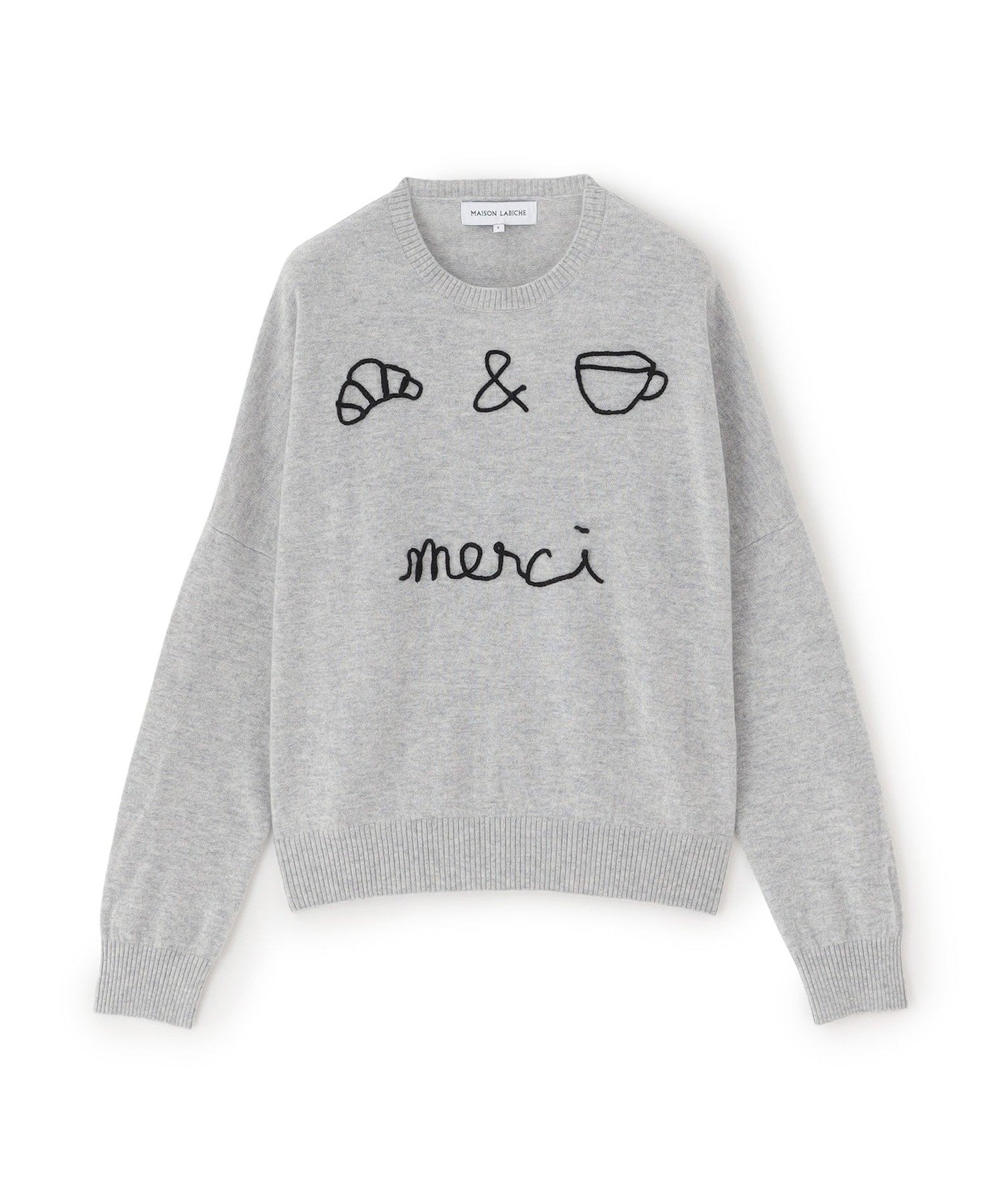 poyon2628　Cニット グレー MAISON LABICHE】グレーニットプルオーバー《WEB＆EPOCA THE