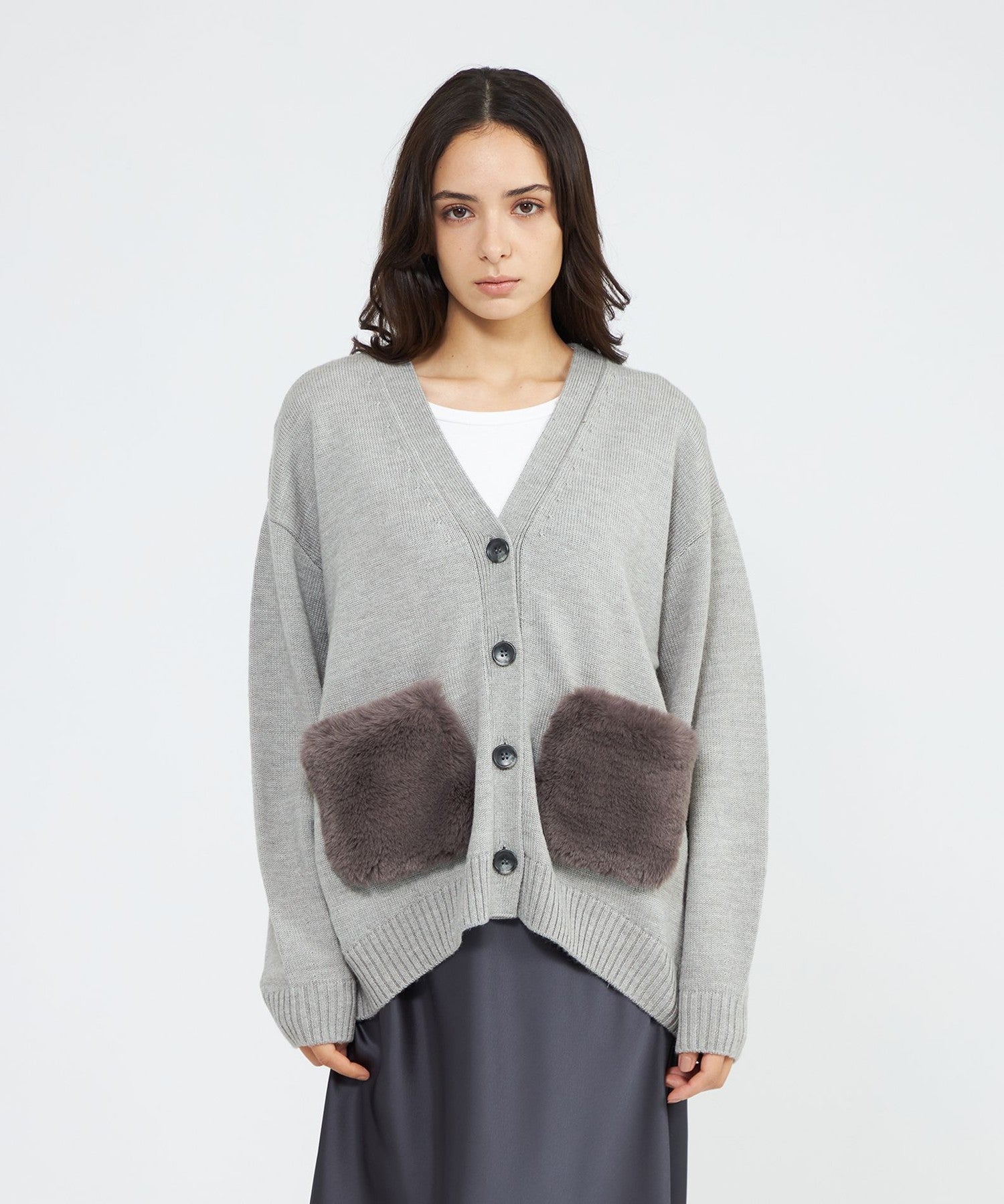 EPOCA STORIA】エコファーポケットカーディガン《WEB＆EPOCA THE