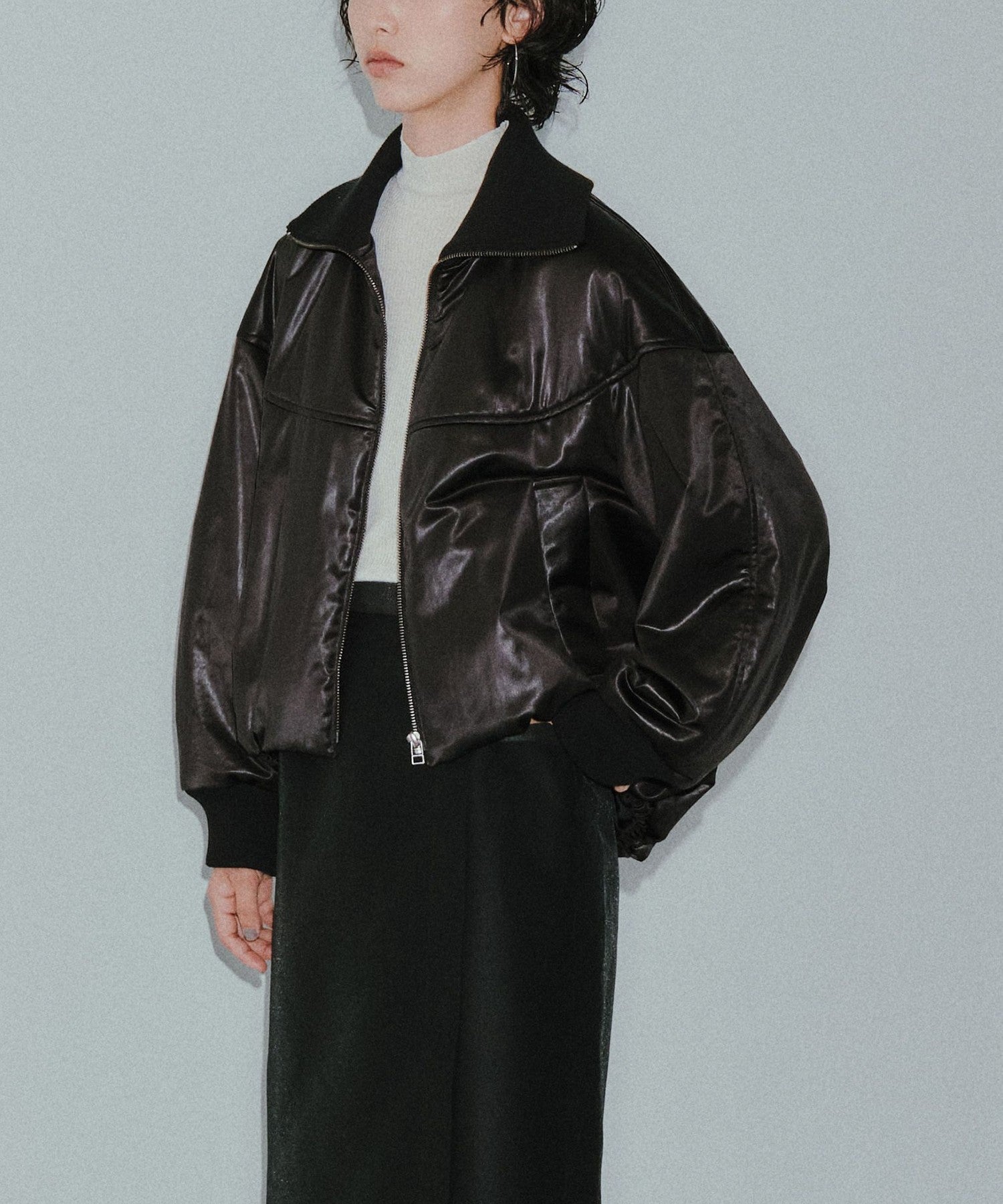 CAST COLON】レザーライクサテンブルゾン(ブルゾン)｜CAST:(キャスト