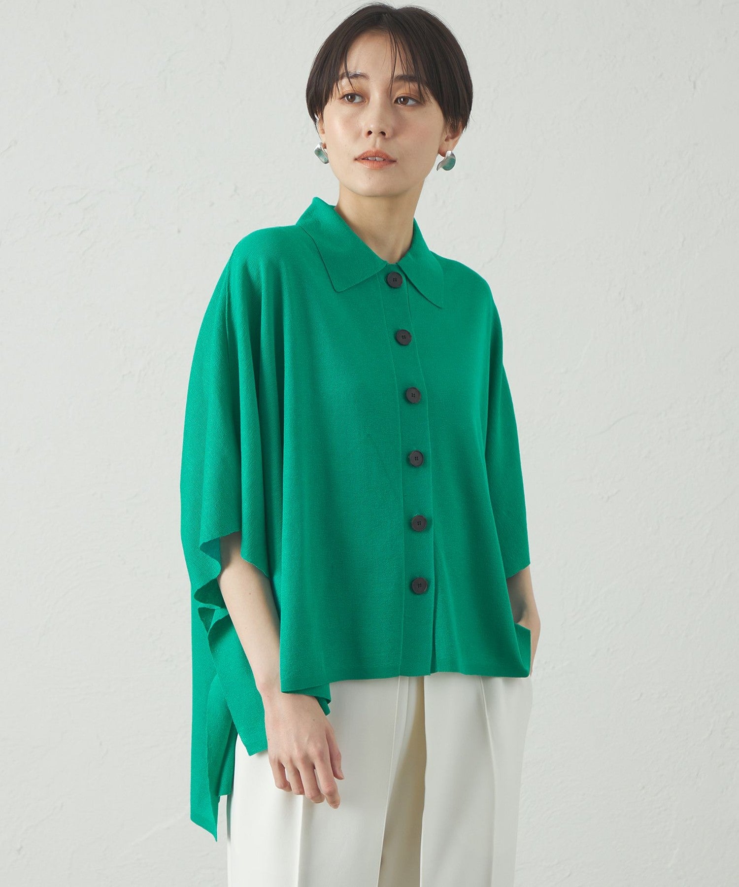 着回し抜群】スクエアーパターンニットカーデ(トップス)｜CAST