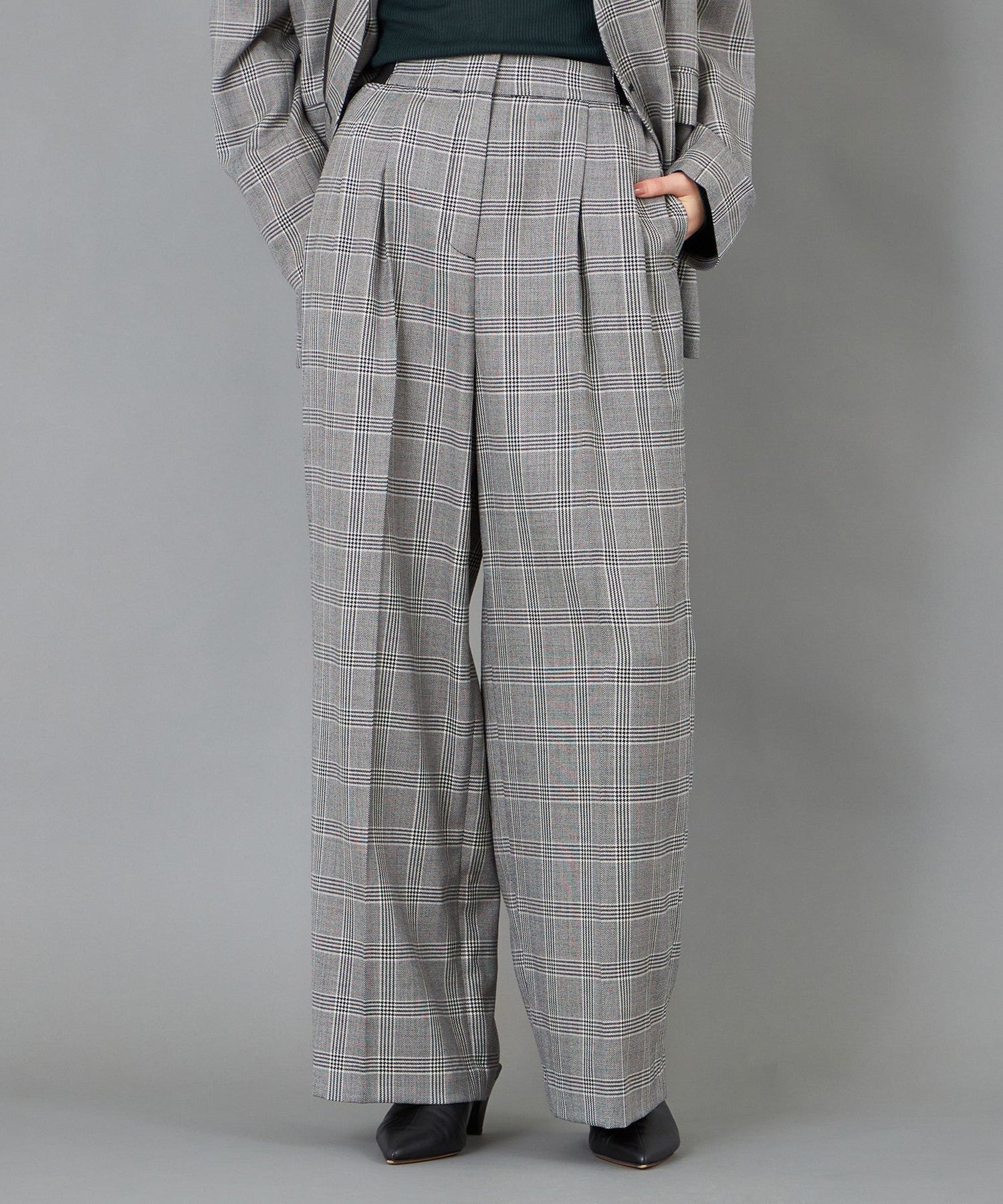 g.g様 CAST COLON】ツータックチェックイージーパンツ(パンツ)｜CAST