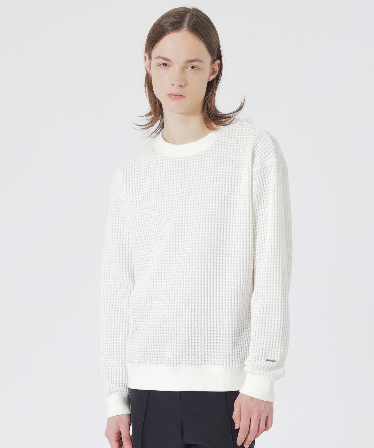 OPENING ACT ヘビーワッフルハードダメージプルオーバー OPENING ACT] ヘビーワッフルハードダメージプルオーバー