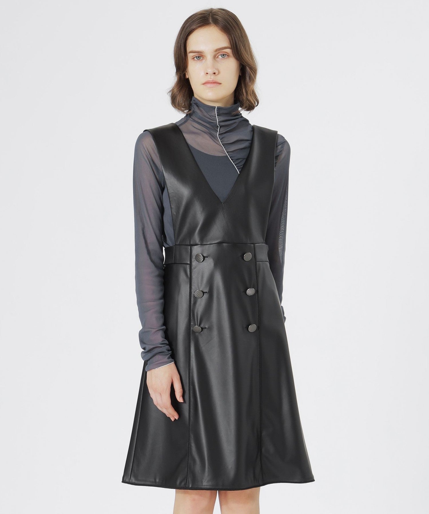 シンセティックレザージャンスカ(ワンピース)｜LOVELESS(ラブレス)の