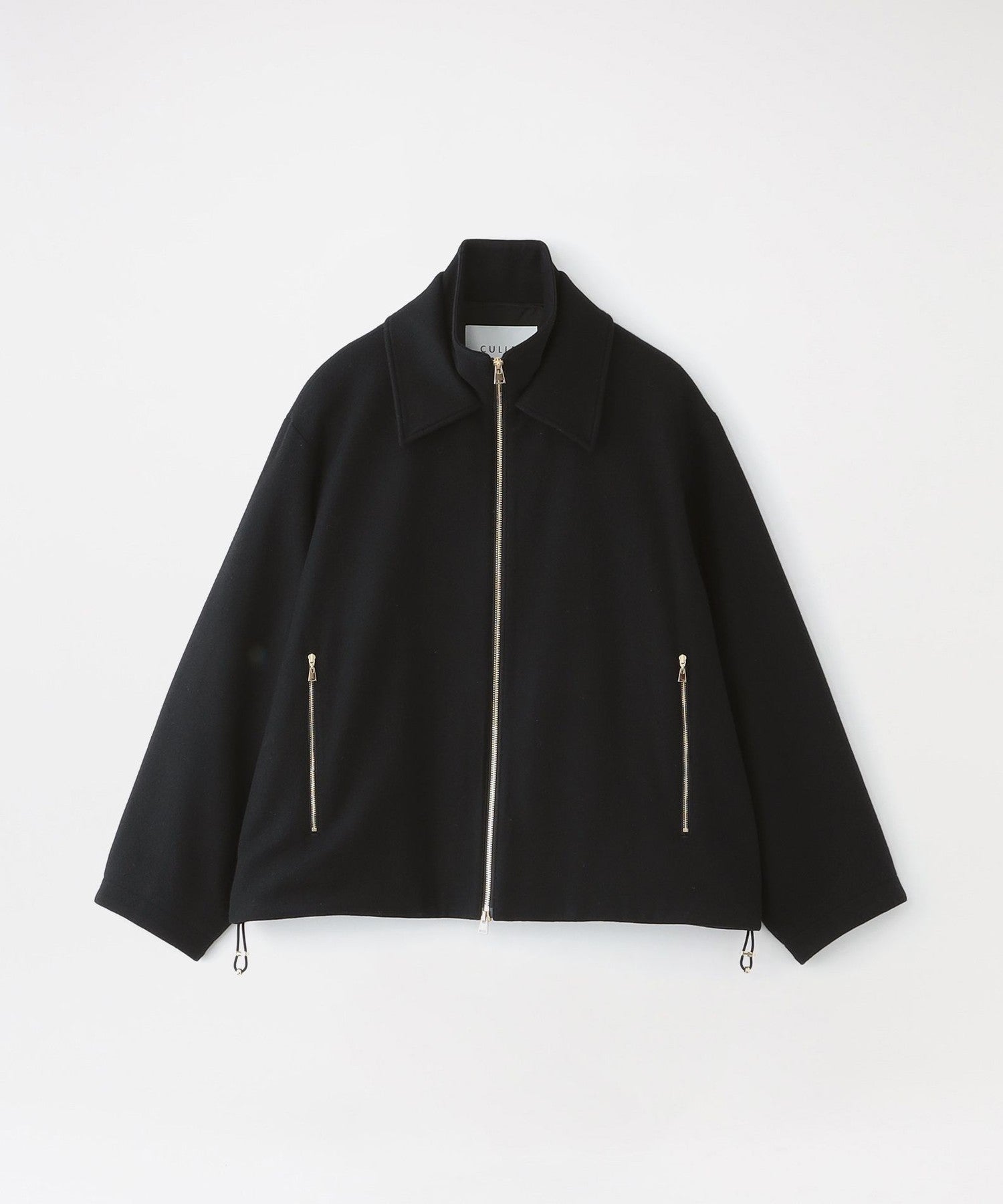 CULLNI/クルニ】ジャケット Lamb Wool Melton Double Collar Zip Up