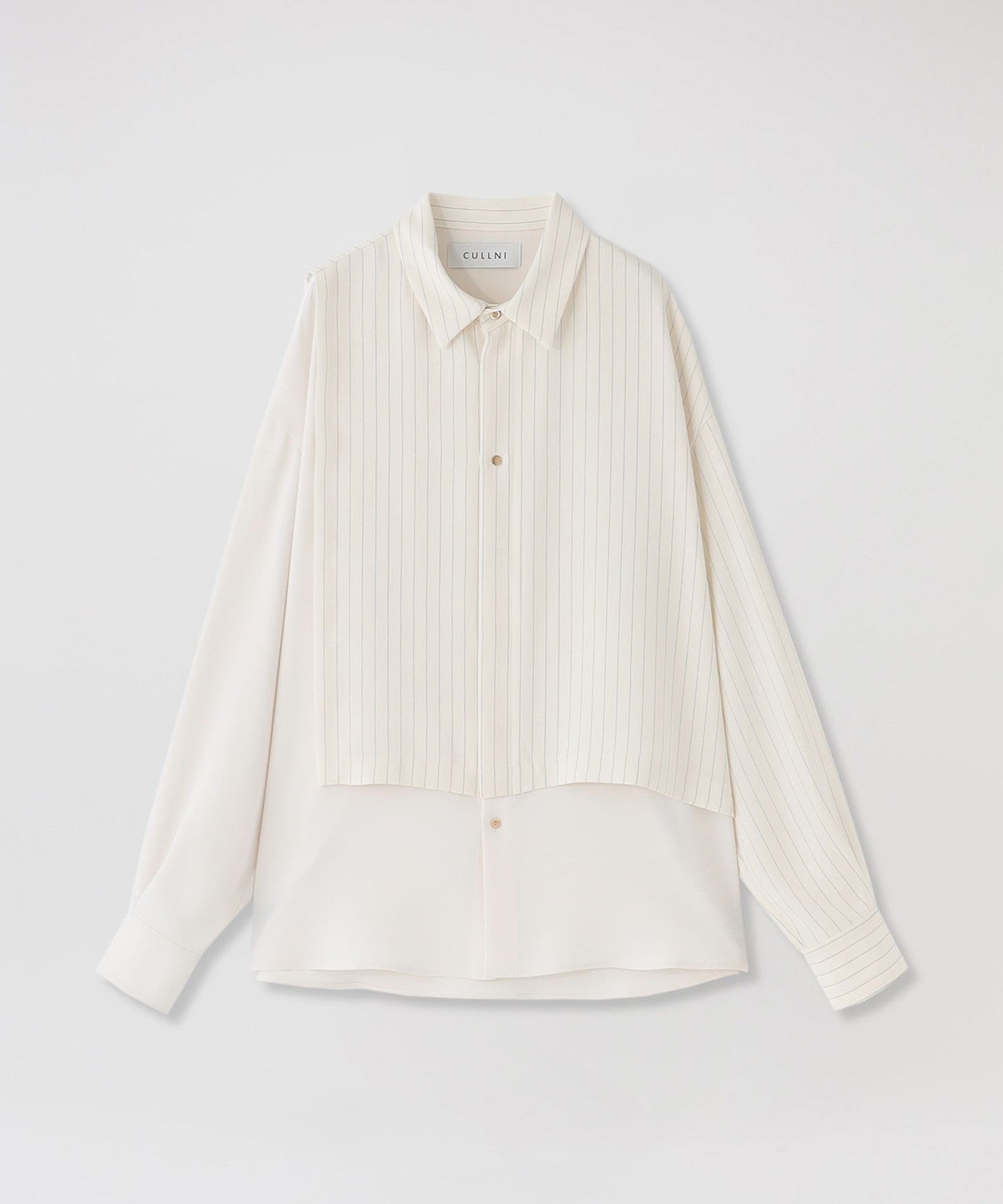 【CULLNI】ストライプシャツ Asymmetrical Stripe Shirt 23-AW-013 
