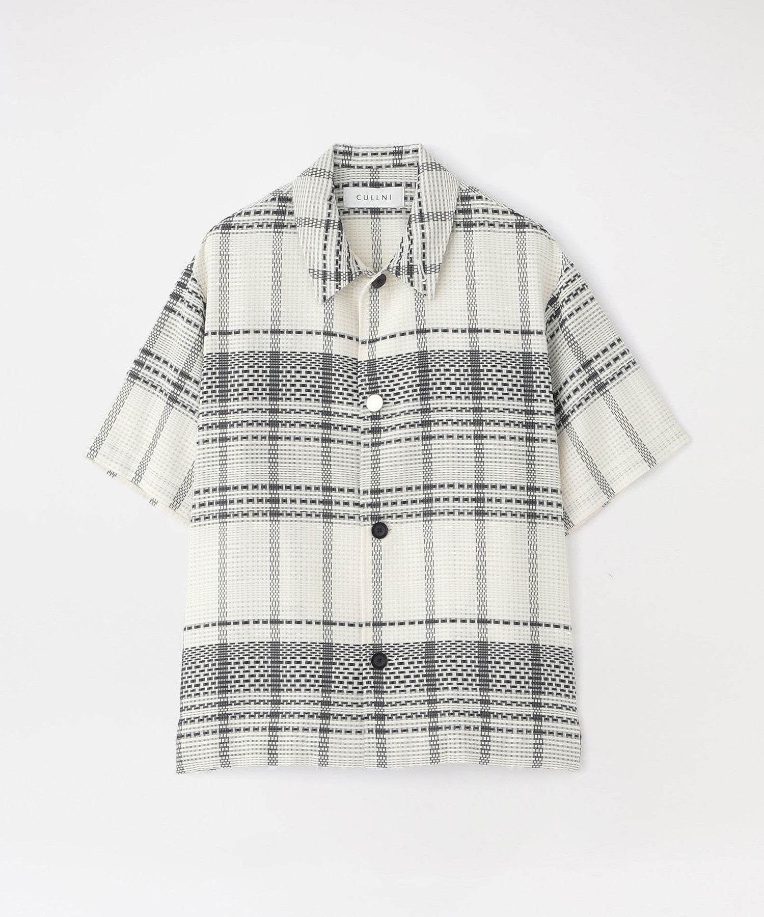 CULLNI/クルニ】チェックシャツ Sheer Tile Check Drawstring Short