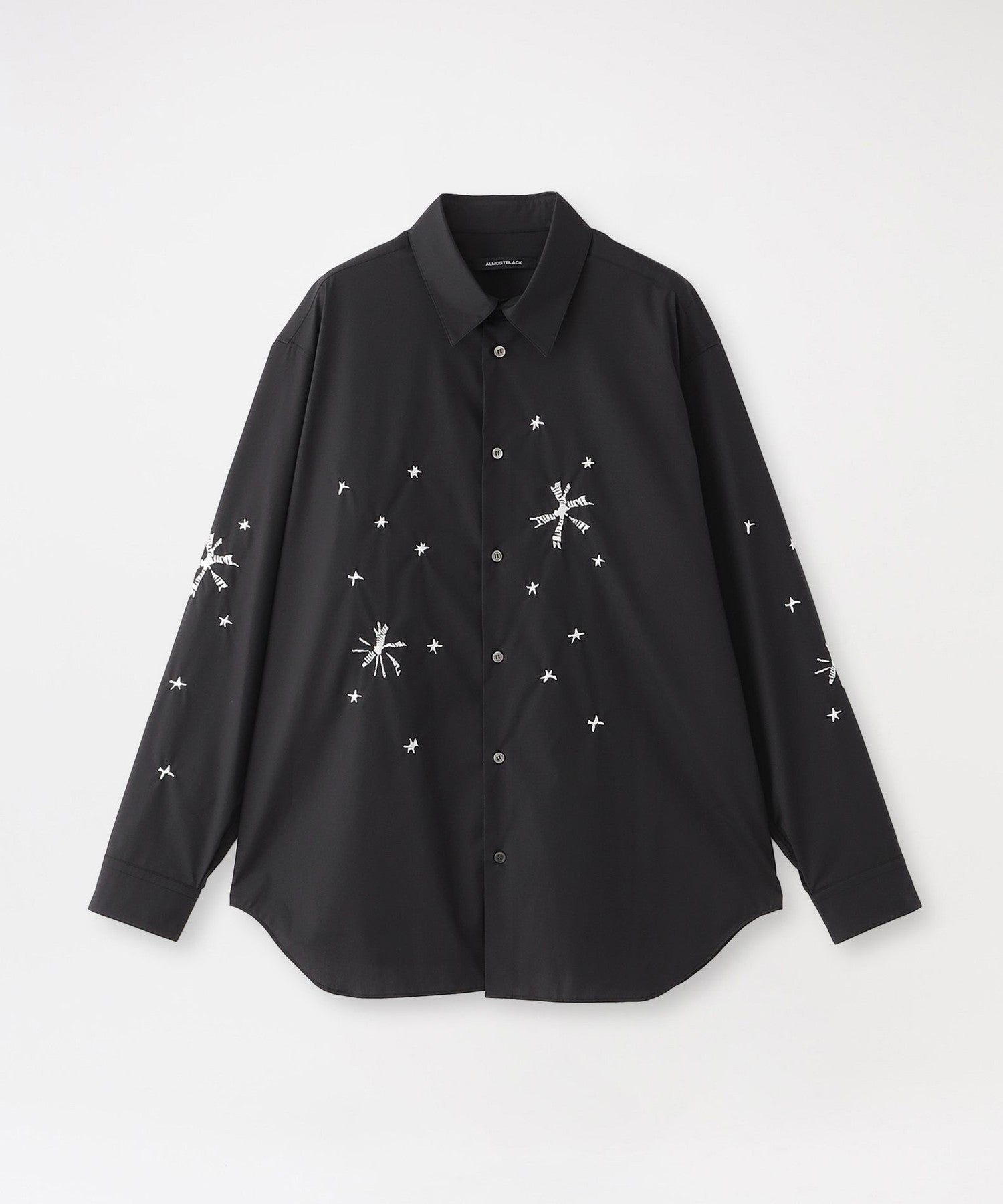 ALMOSTBLACK/オールモストブラック】シャツ WOVEN SHIBORI EMBROIDERY