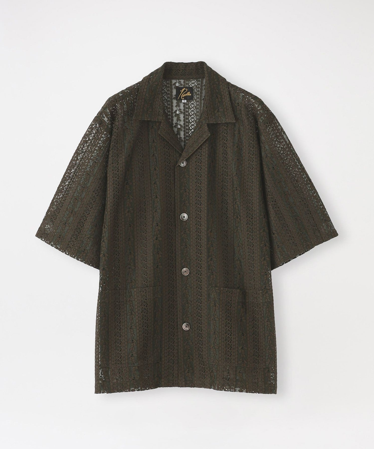 【Needles】MEN シャツ Cabana Shirt - C/PE/R Lace Cloth/Stripe KP184
