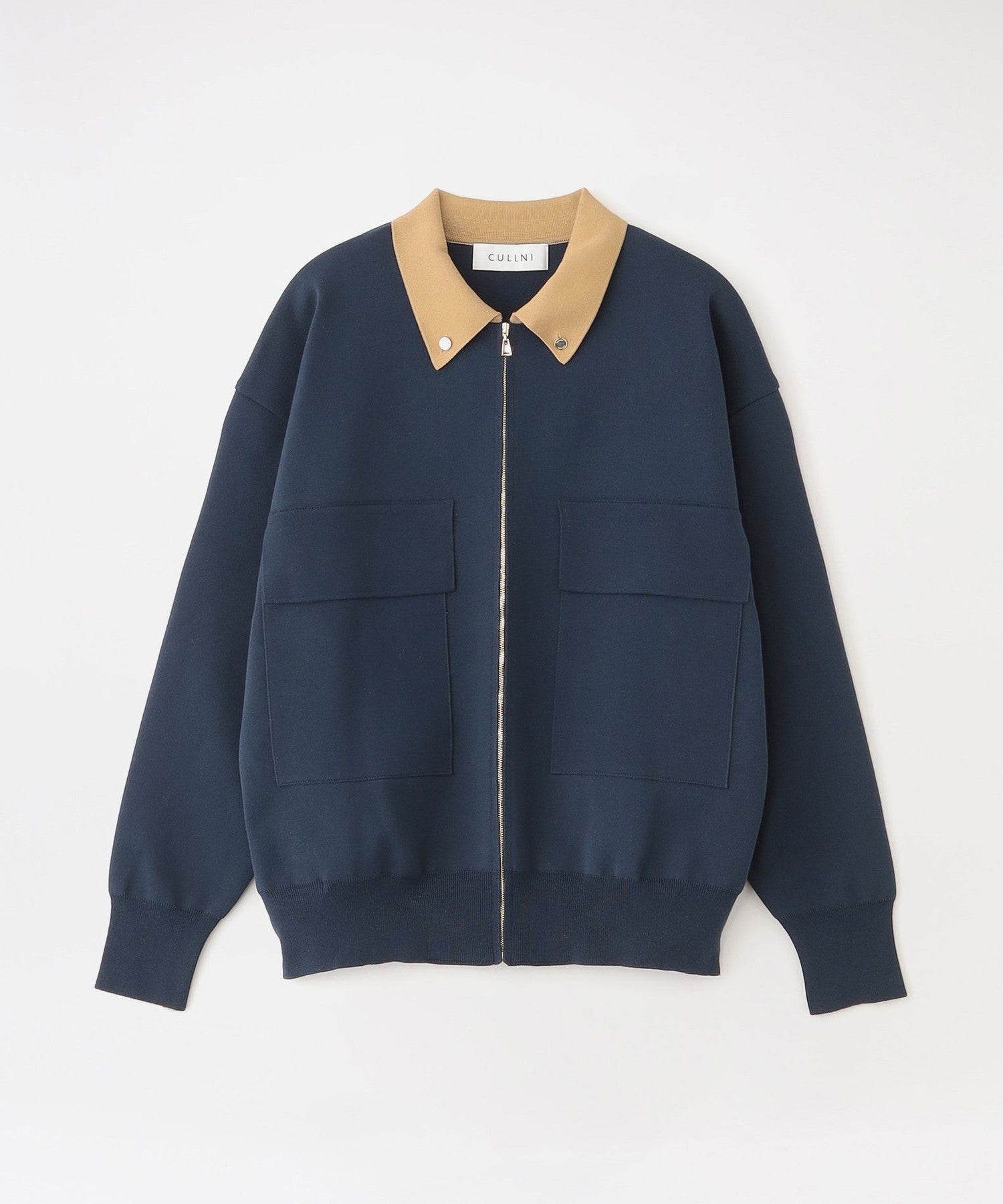 CULLNI/クルニ】ニットジャケット Big Pocket Zip Up Knit Jacket 25