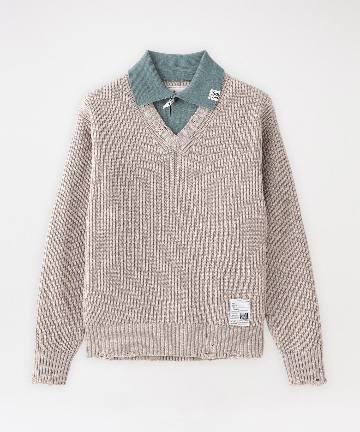 Maison MIHARA YASUHIRO】ニット Modified Layered knit pullover 