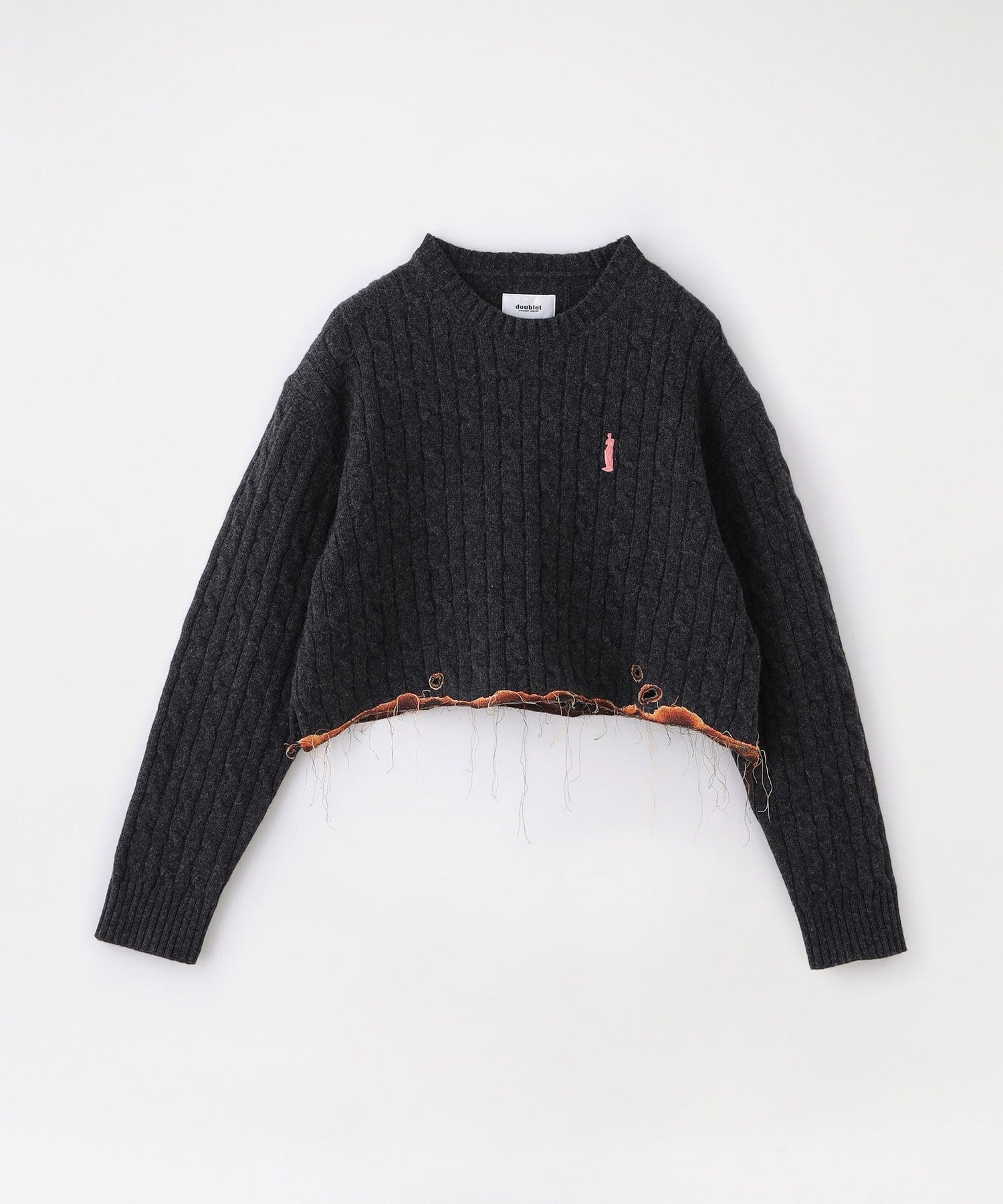 doublet】ニット BURNING EMBROIDERY KNIT PULLOVER 22AW47KN89 
