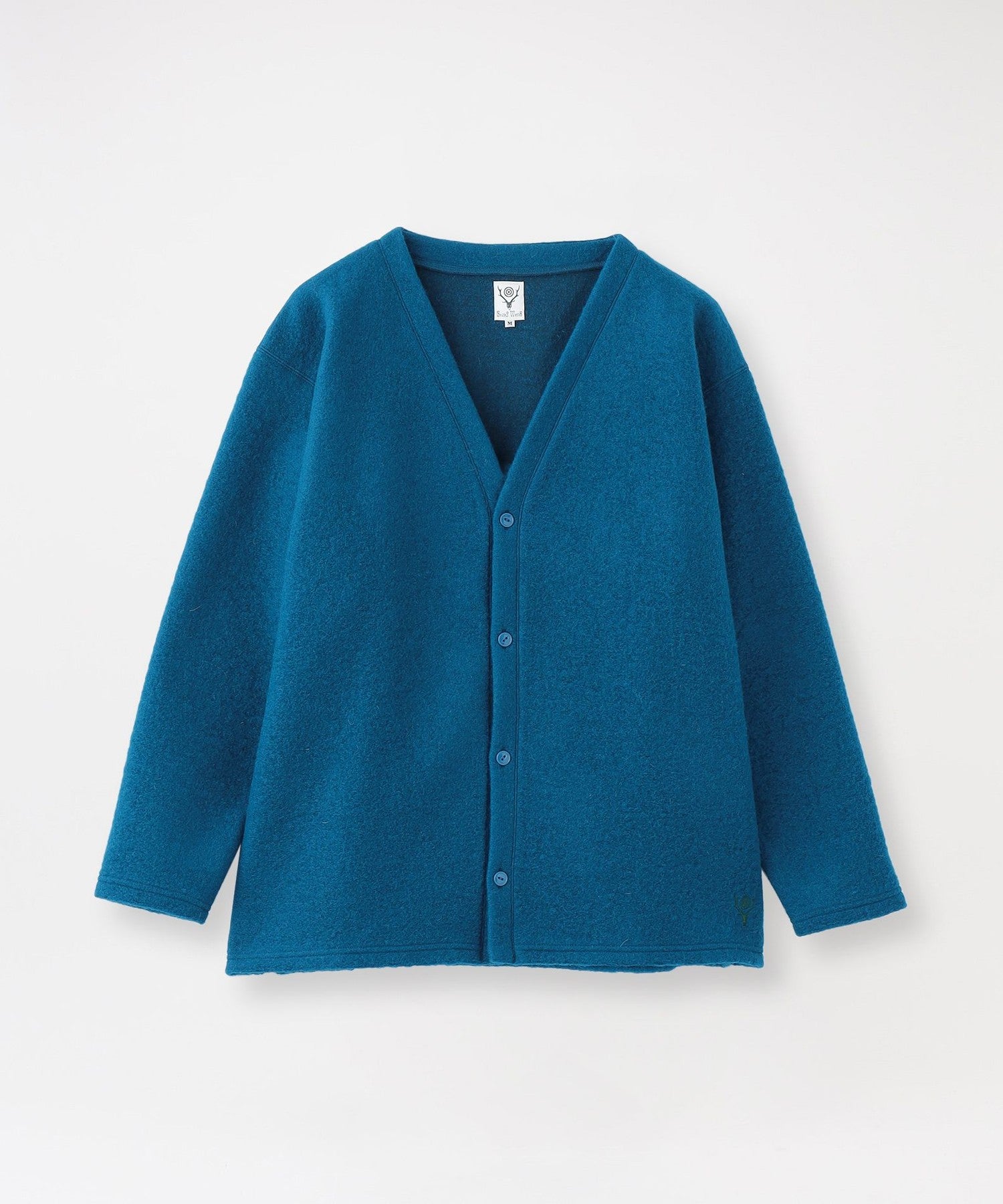 South2 West8】カーディガン S.S. V Neck Cardigan -W/PE Boiled