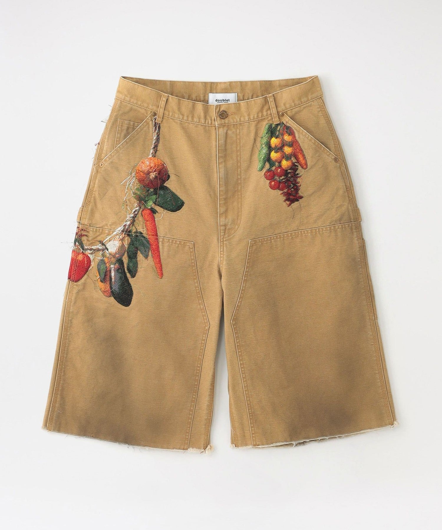 doublet/ダブレット】カットオフパンツ VEGETABLE EMBROIDERY CUT-OFF