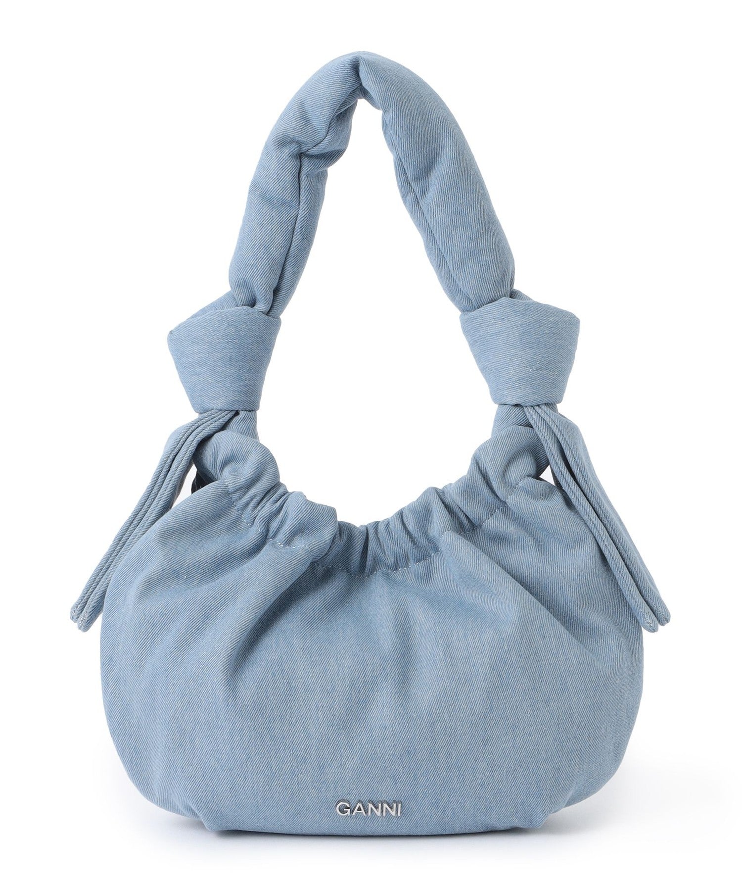 GANNI】ハンドバッグ OCCASION SMALL HOBO DENIM A4751(バッグ・ポーチ