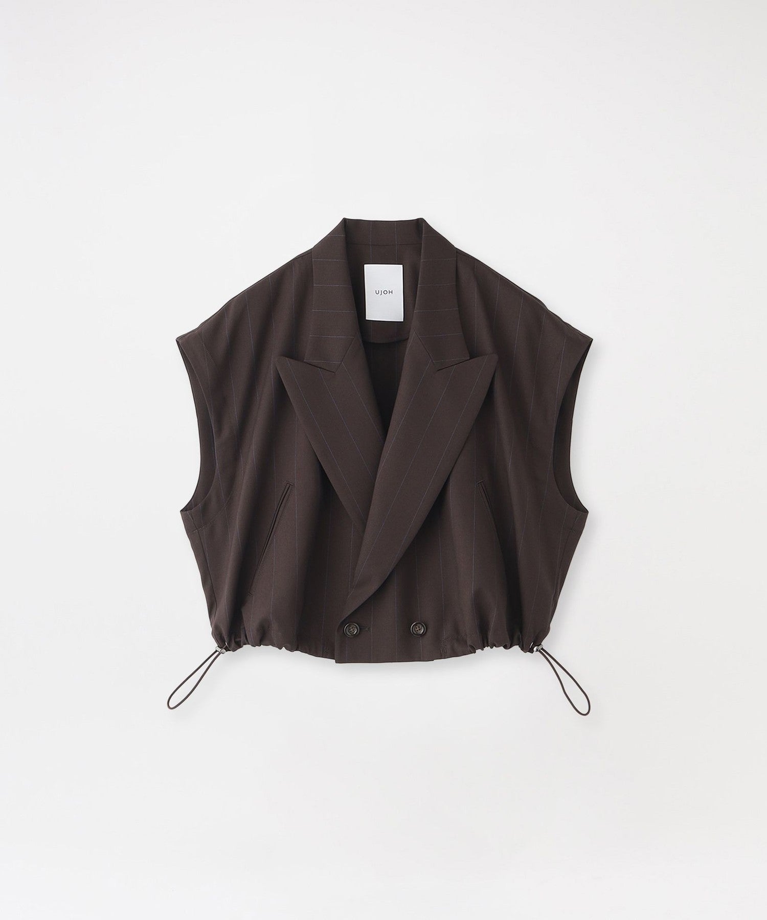 Ujoh ウジョー 25SS Side Eyelet Vest ノースリーブジャケット ベスト U742-V02-901 ネイビー 2 oeillet（ウイエ） Ujoh ウジョー 25SS Side Eyelet Vest ノースリーブ