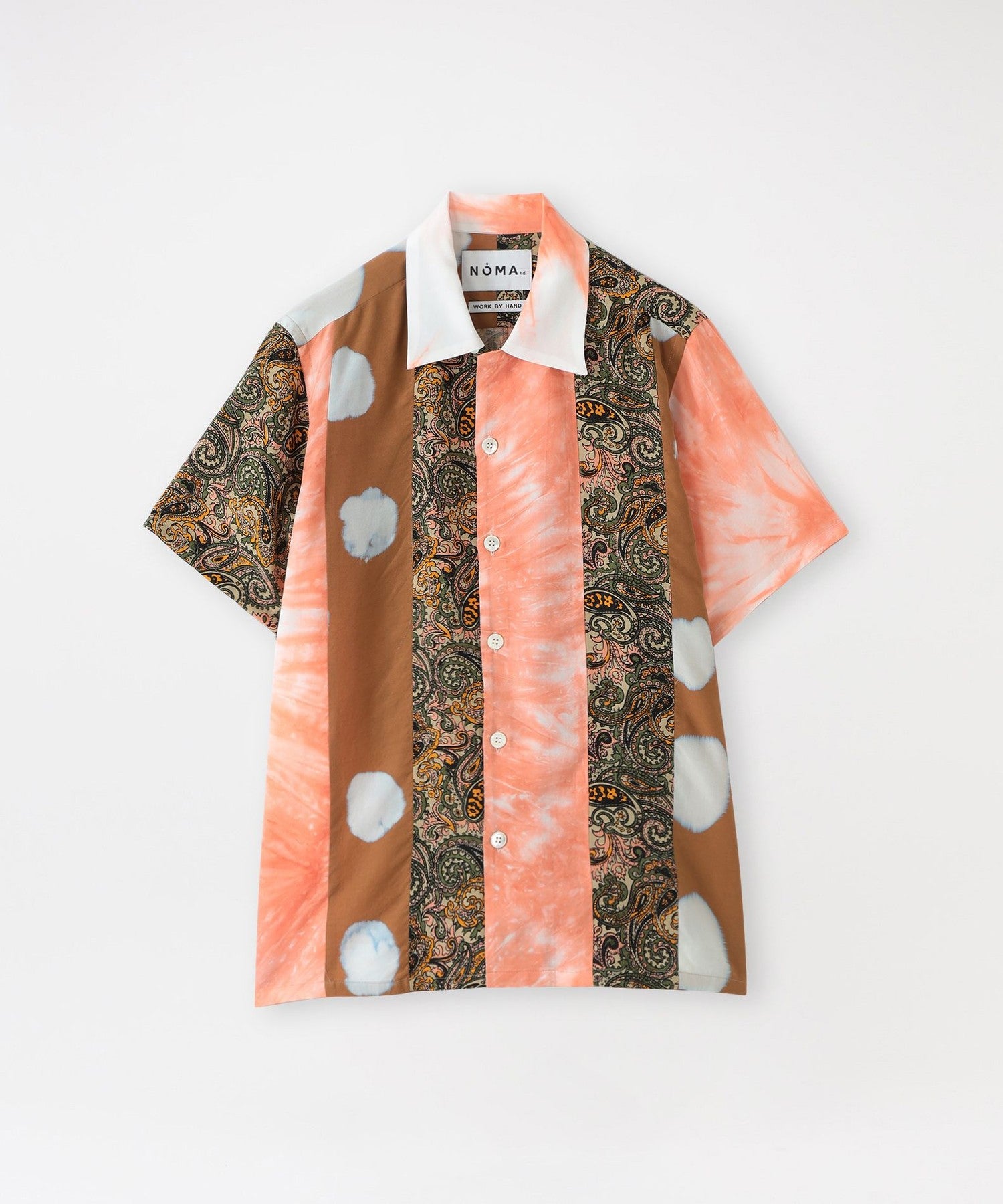 NOMA t.d.】シャツ Print & Dye Patchwork Shirt N35-SH 03B