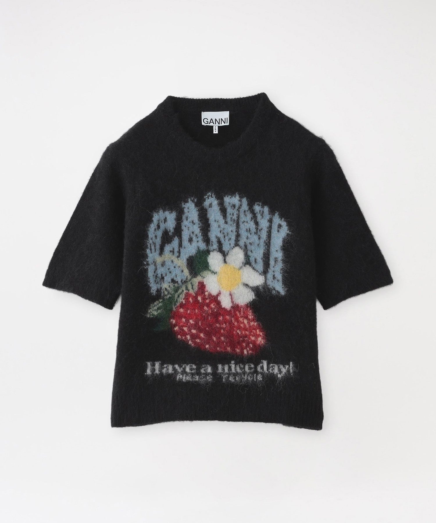 GANNI/ガニー】Tシャツ Fine Brushed Alpaca Tee A1050226(トップス 