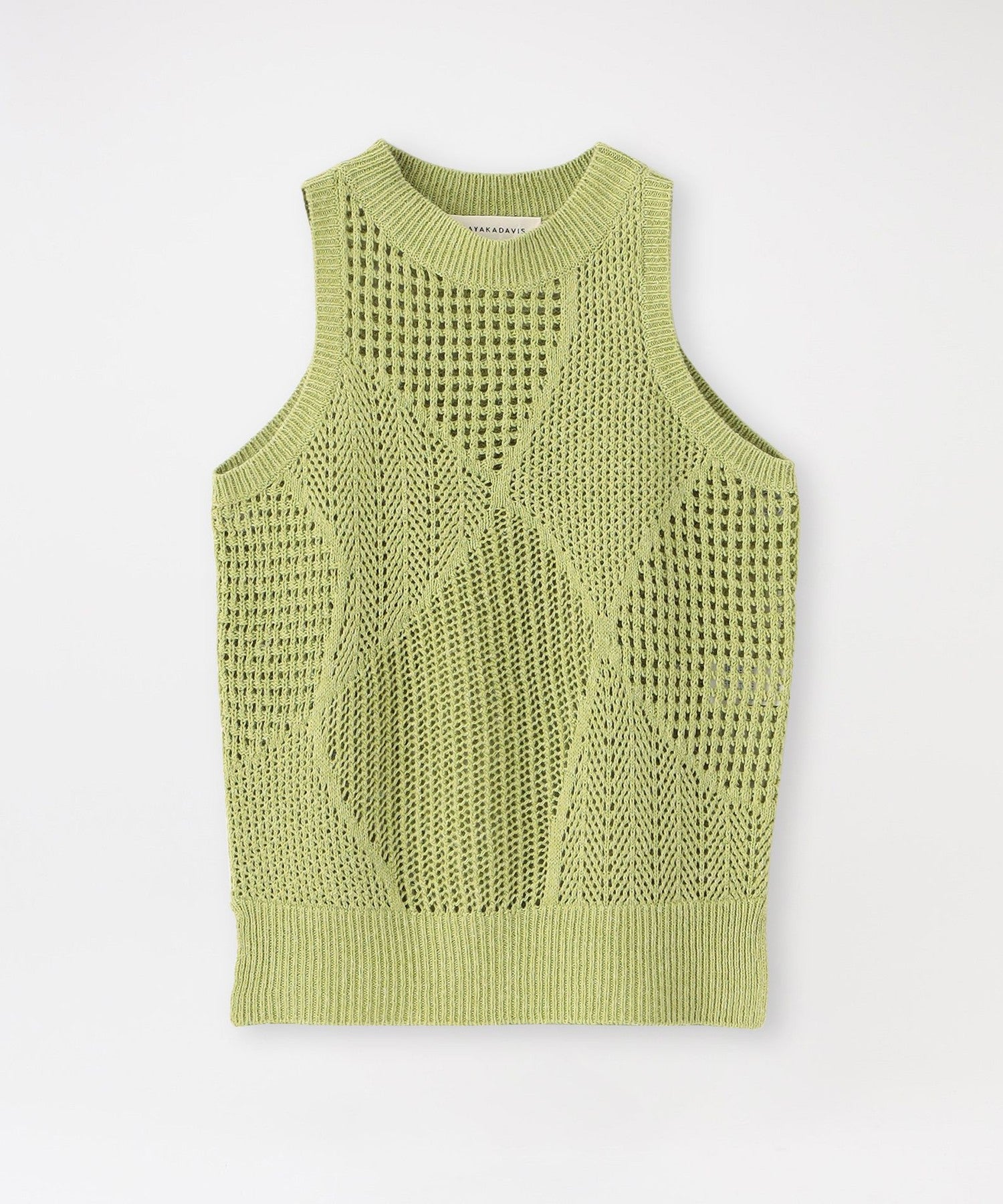 SAYAKADAVIS】WOMEN タンクトップ PATCHWORK LACE KNIT TANK OKT100-HC