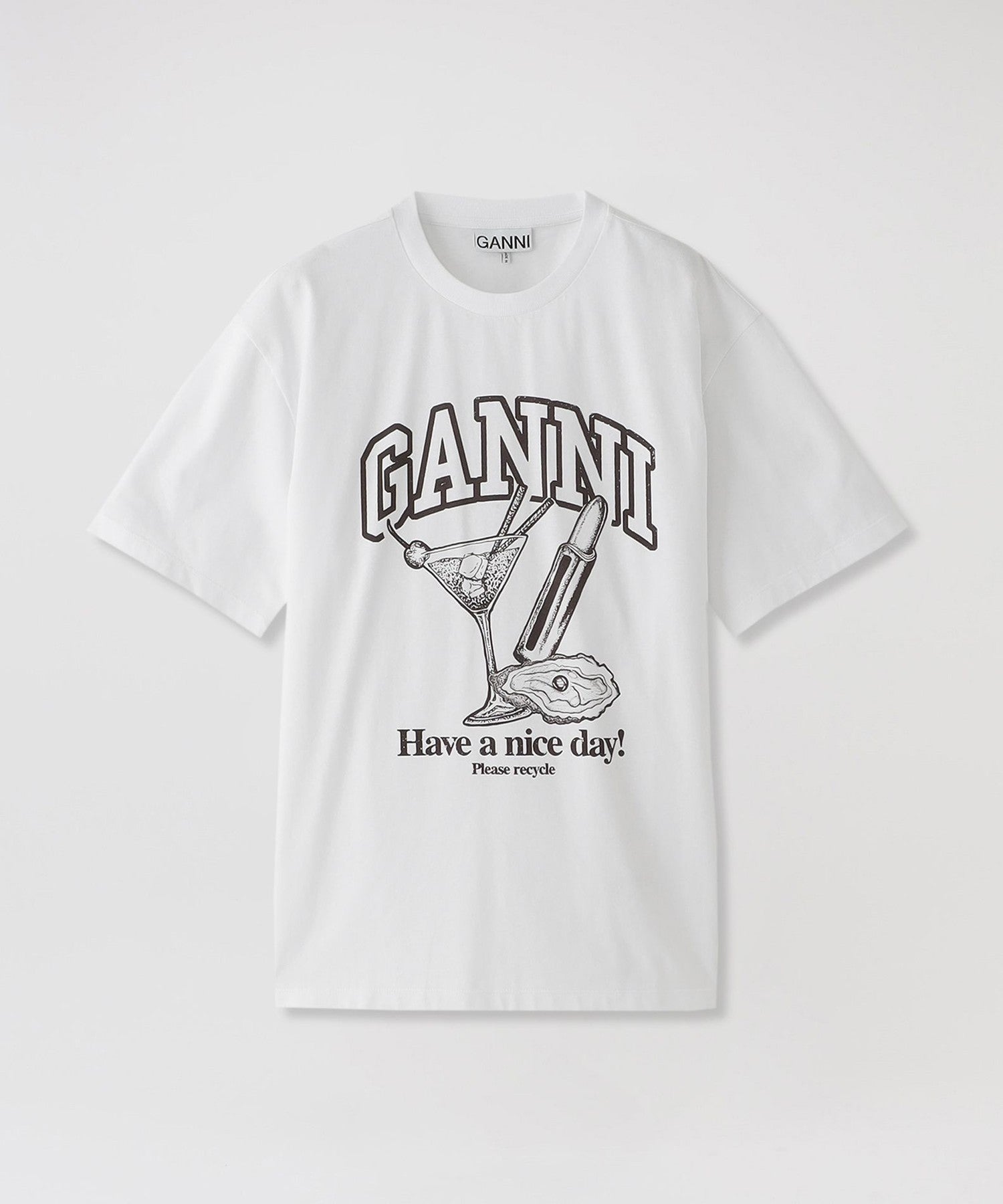 GANNI/ガニー】Tシャツ Future Heavy Jersey Cocktail T-shirt