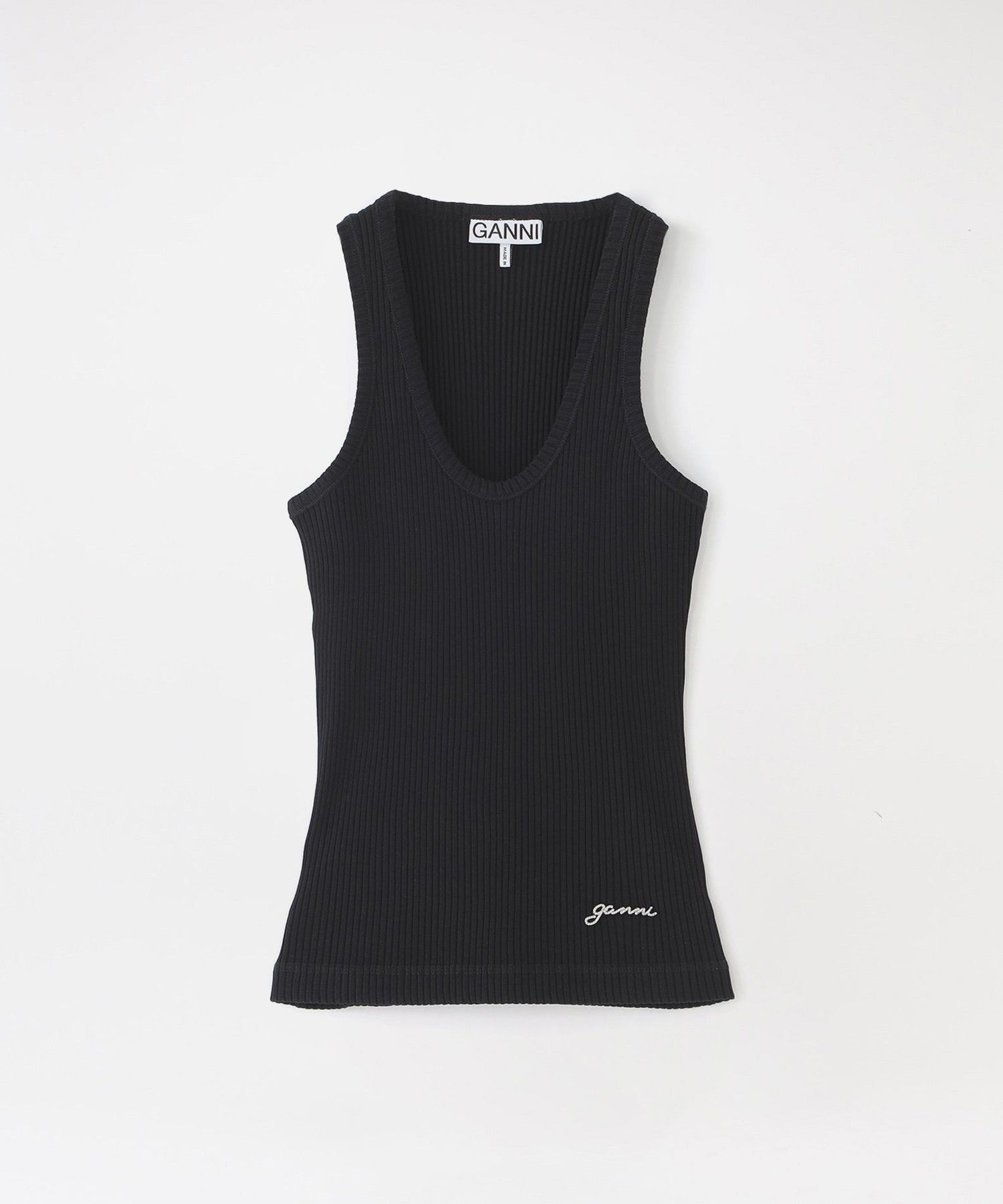 GANNI/ガニー】タンクトップ Heavy Cotton Rib Tank Top A1050166