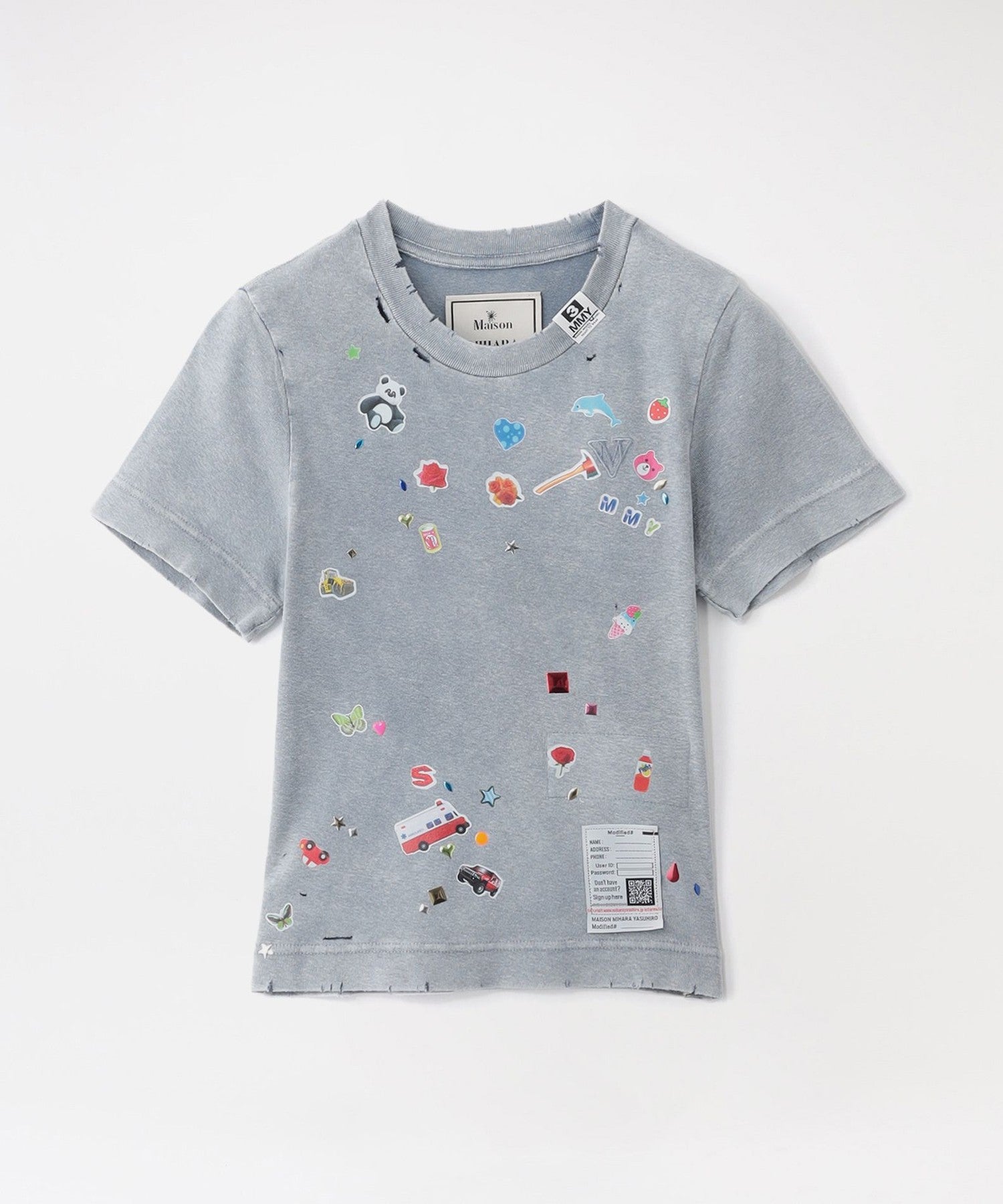 Maison MIHARA YASUHIRO/メゾンミハラヤスヒロ】Tシャツ BLEACHED KIDS