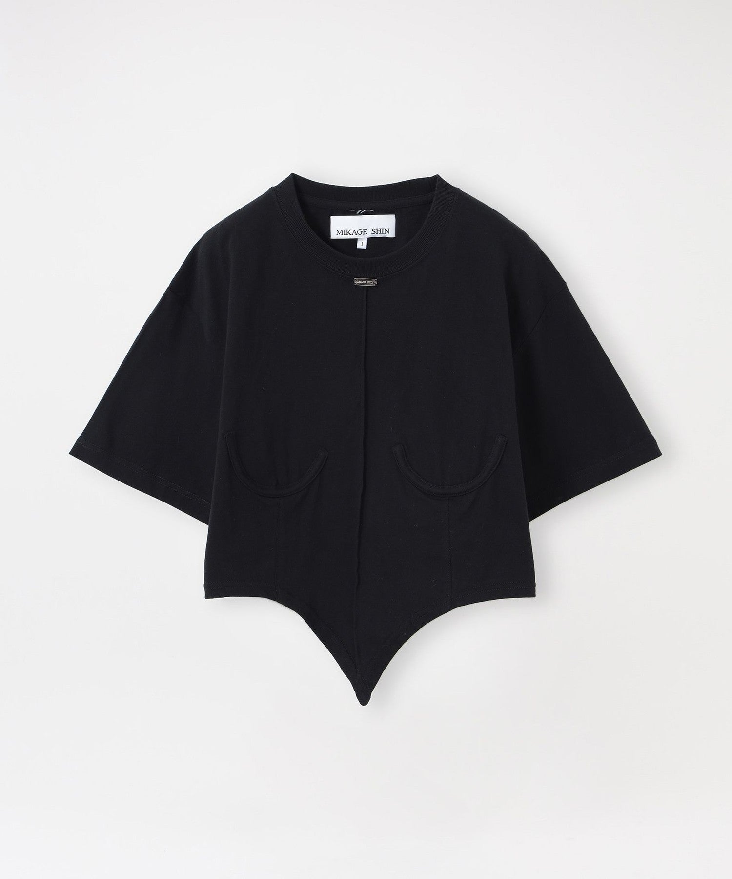【MIKAGE SHIN/ミカゲシン】Tシャツ Sculptured Short T-shirt 24SS-0803