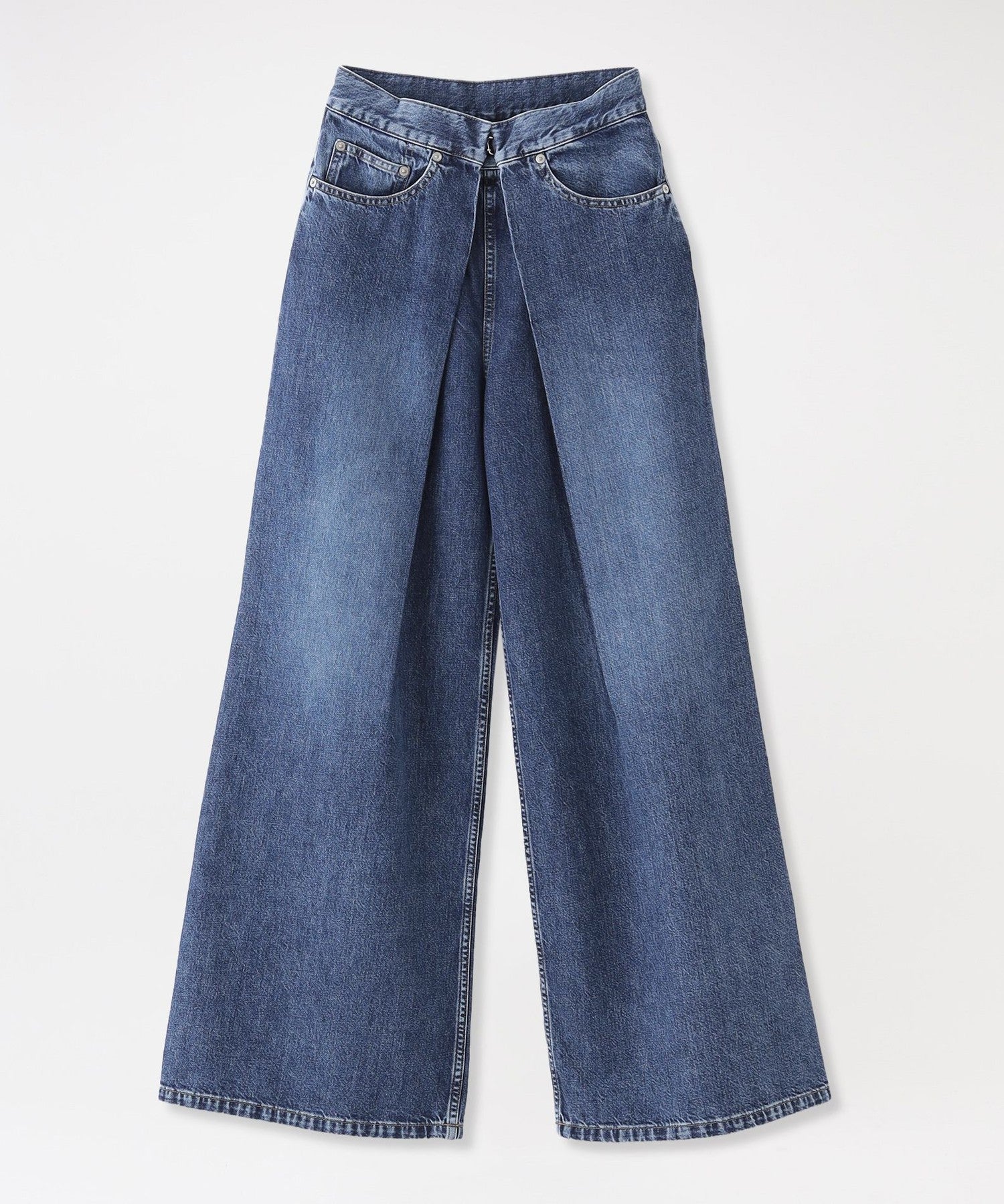 JOHN LAWRENCE SULLIVAN】デニムパンツ WASHED DENIM WIDE PANTS(SHORT