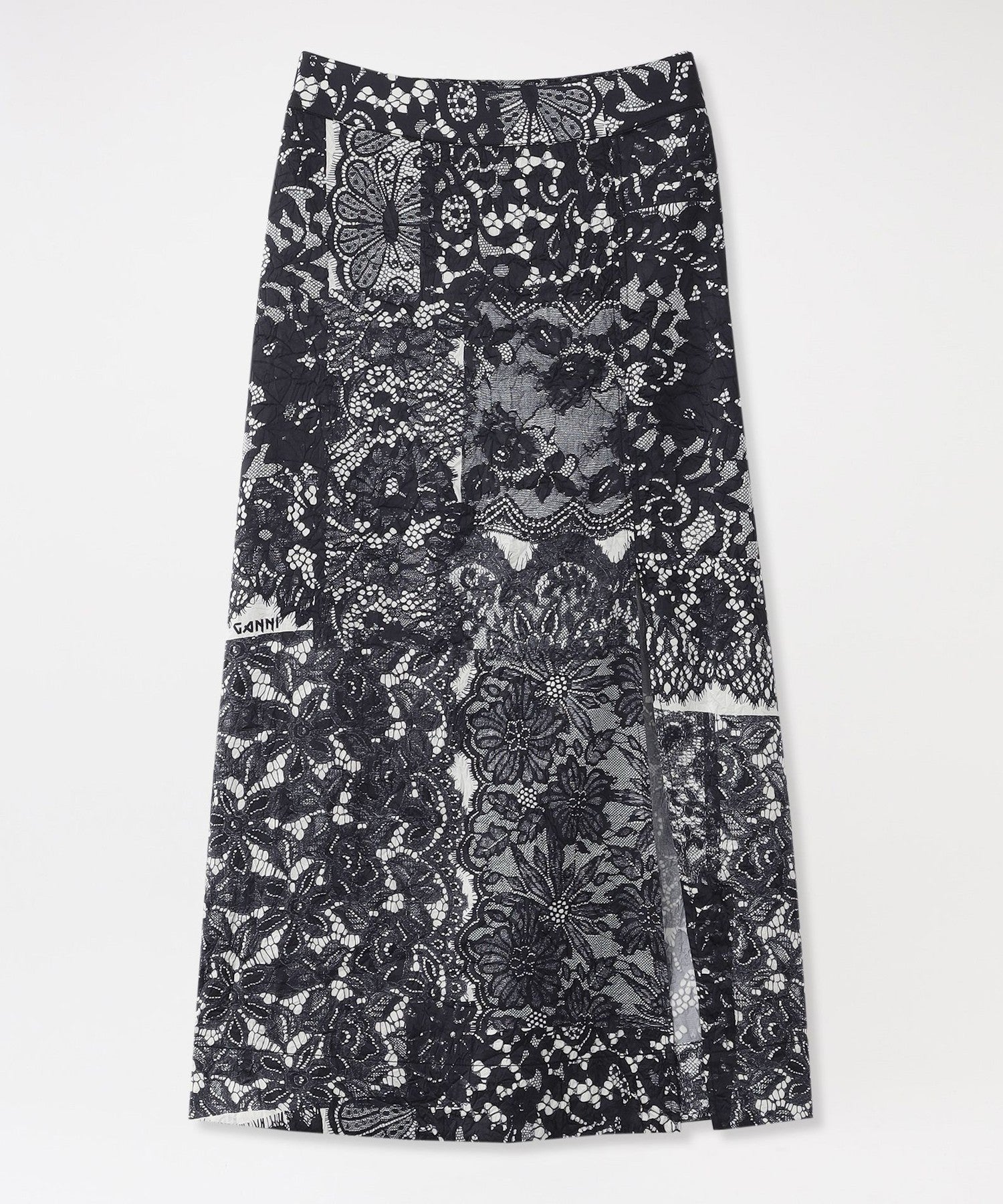 GANNI】スカート CRINKLED SATIN SATIN MAXI SKIRT F7679(スカート