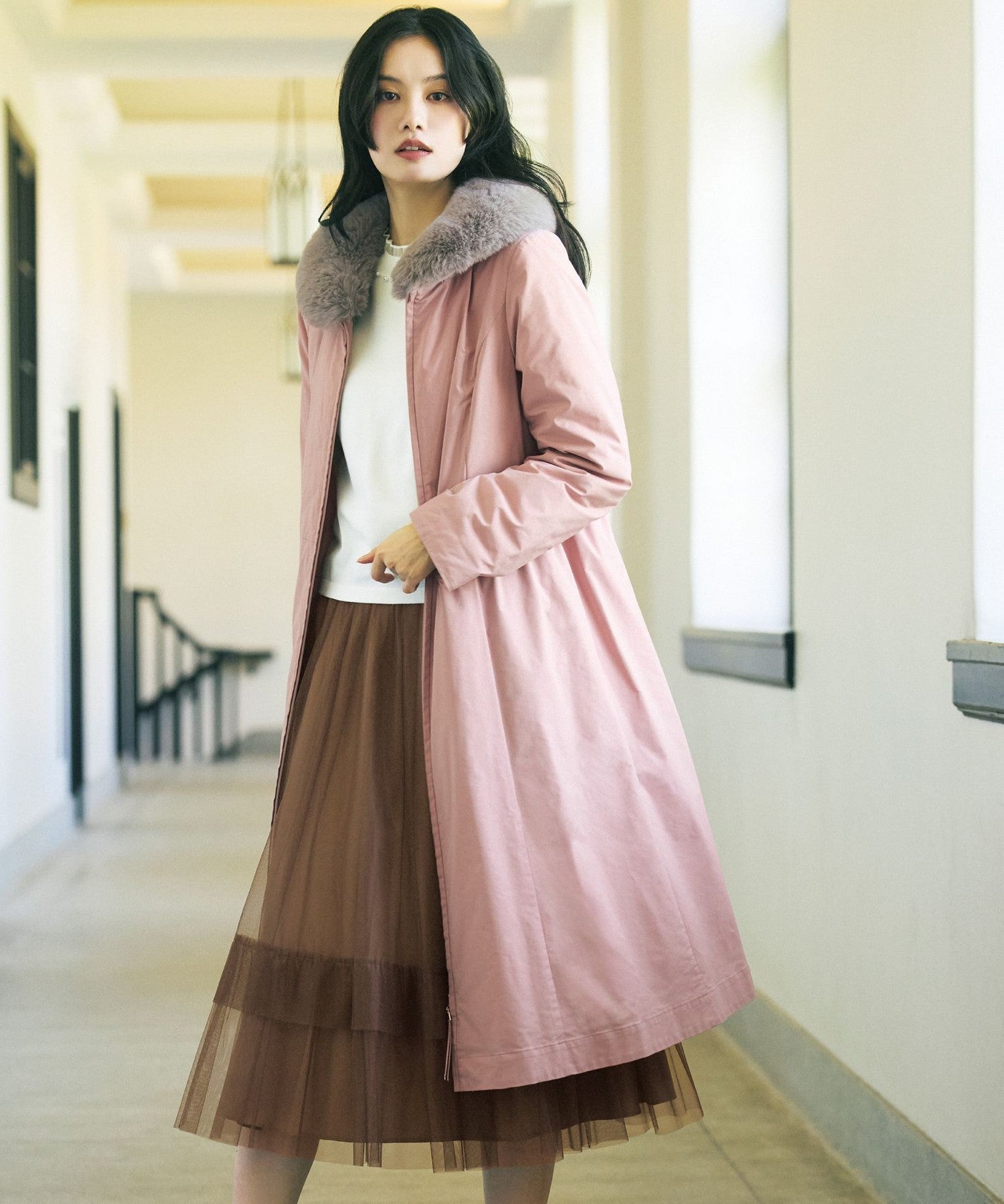 トゥービーシック　ダウンtobechicロングダウンコート　フラワーお花刺繍40 トゥービーシック tobechicロングダウンコート フラワーお花刺繍40