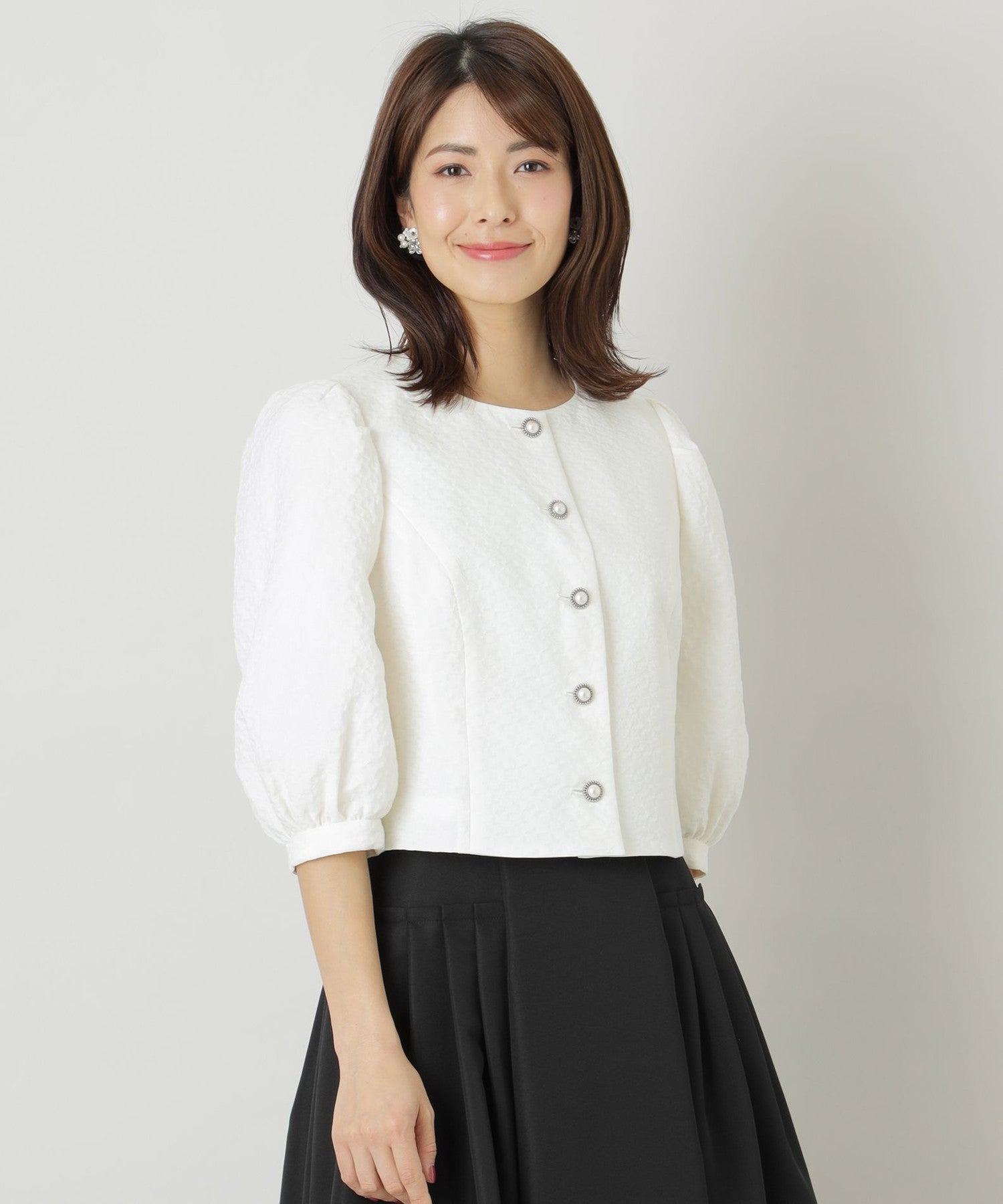 美品✨ザ ジジ ボリオリ ミックスジャガード8ボタンダブルジャケット リネン混 THE GIGI（ザ ジジ）の「◎THE GIGI / ZIGGY シャド－ストライプ